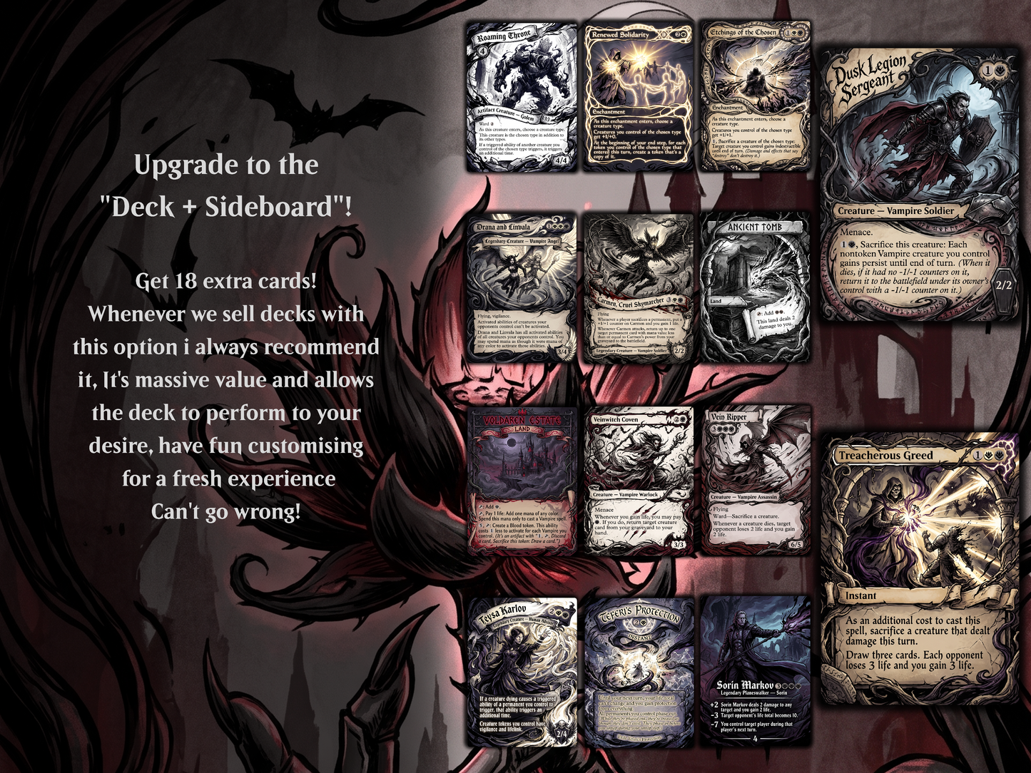 Vampire Tribal Clavileño Proxy Commander Deck