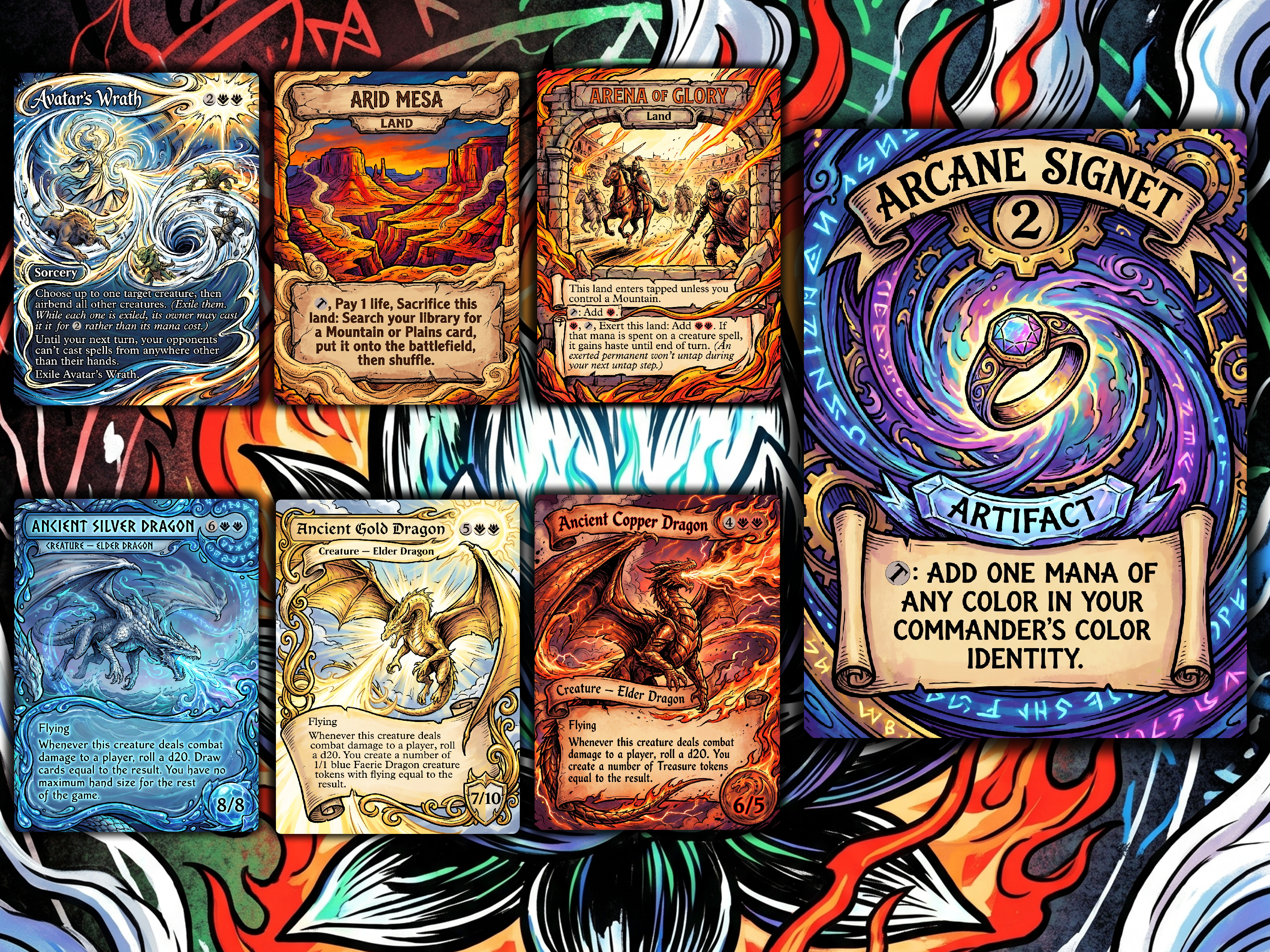 Dragon Tribal Ur-Dragon Proxy Commander Deck