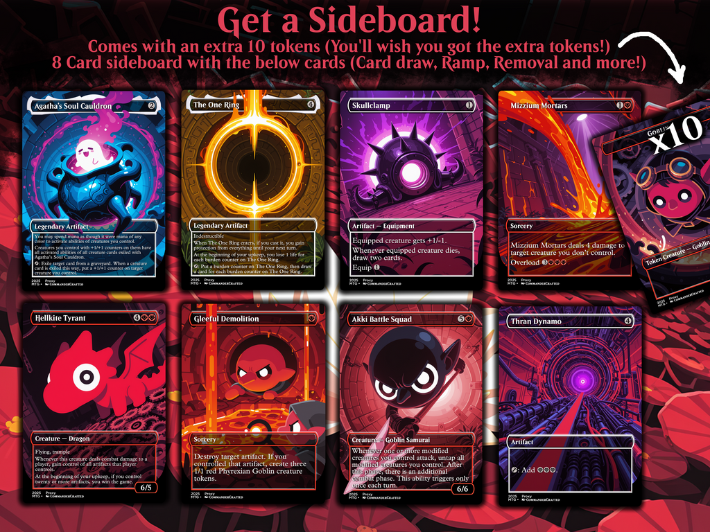 Goblin Artifact Commander Deck: Krenko Baron of Tin Street EDH Proxy Deck