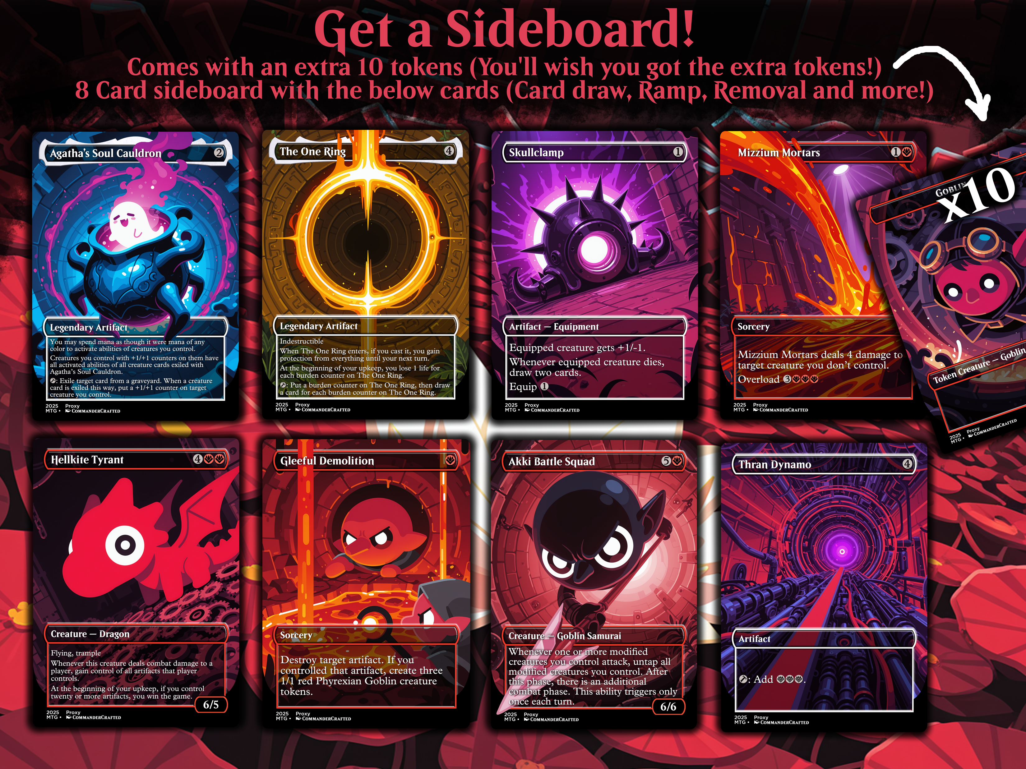 Goblin Artifact Commander Deck: Krenko Baron of Tin Street EDH Proxy Deck