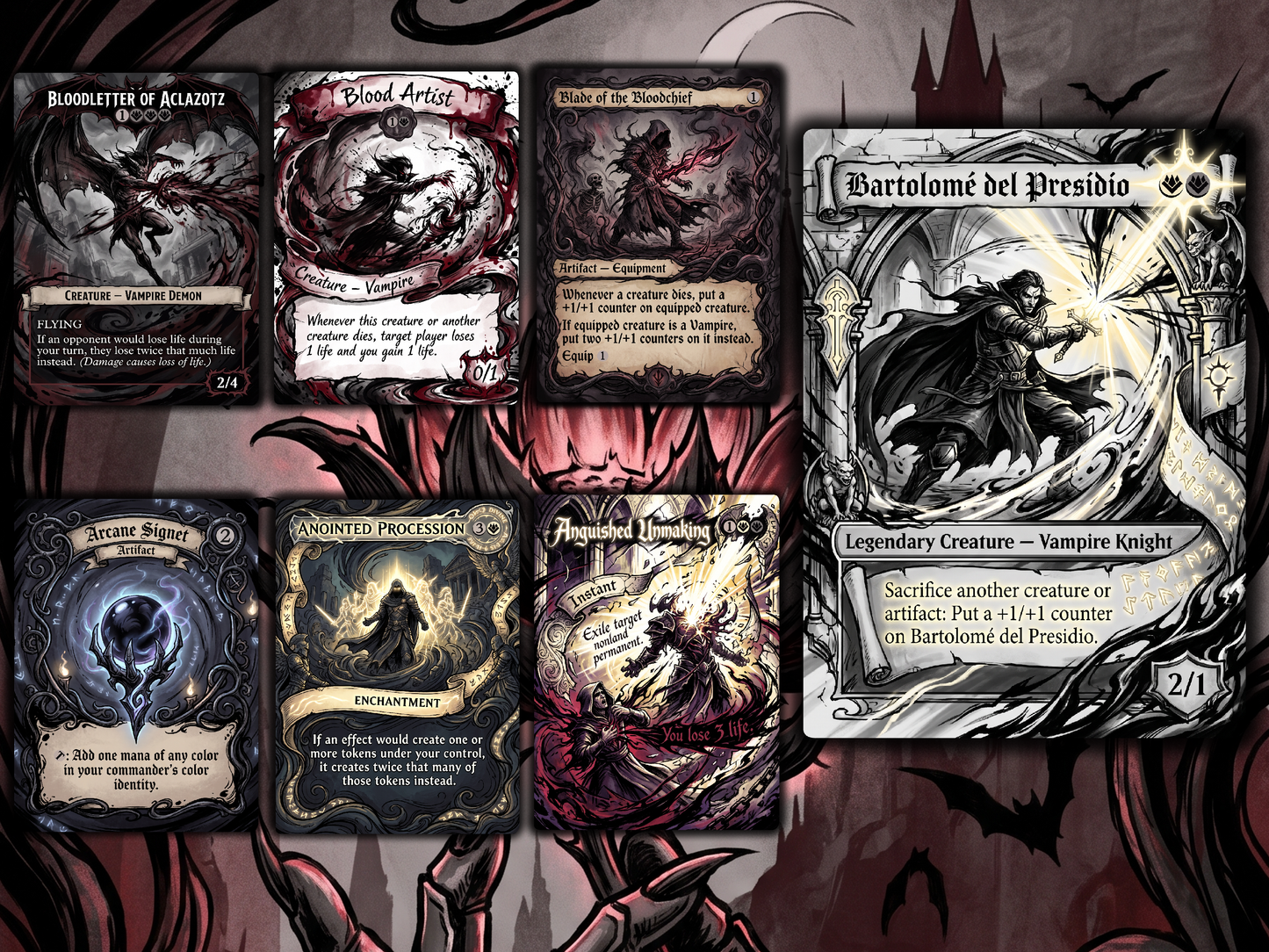 Vampire Tribal Clavileño Proxy Commander Deck