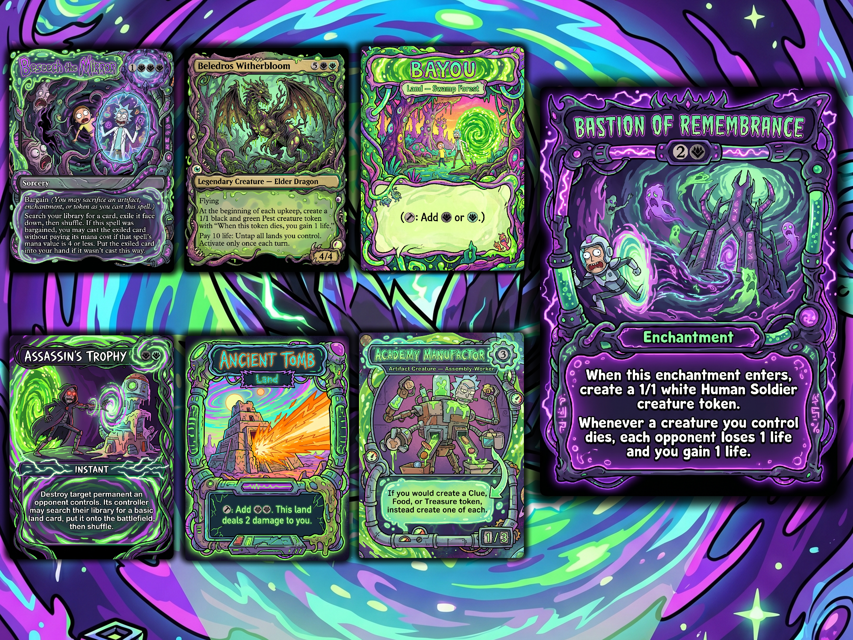 Chatterfang Squirrel Tribal Rick and Morty Commander Proxy Deck