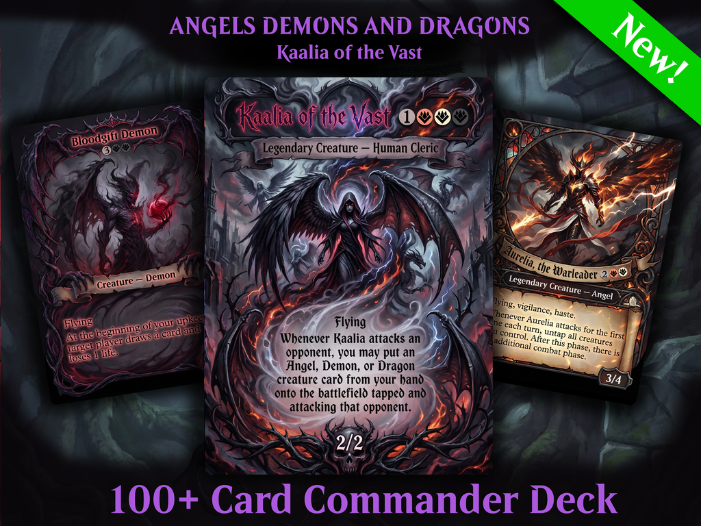 Kaalia Angel Demon Dragon Tribal Commander Proxy Deck