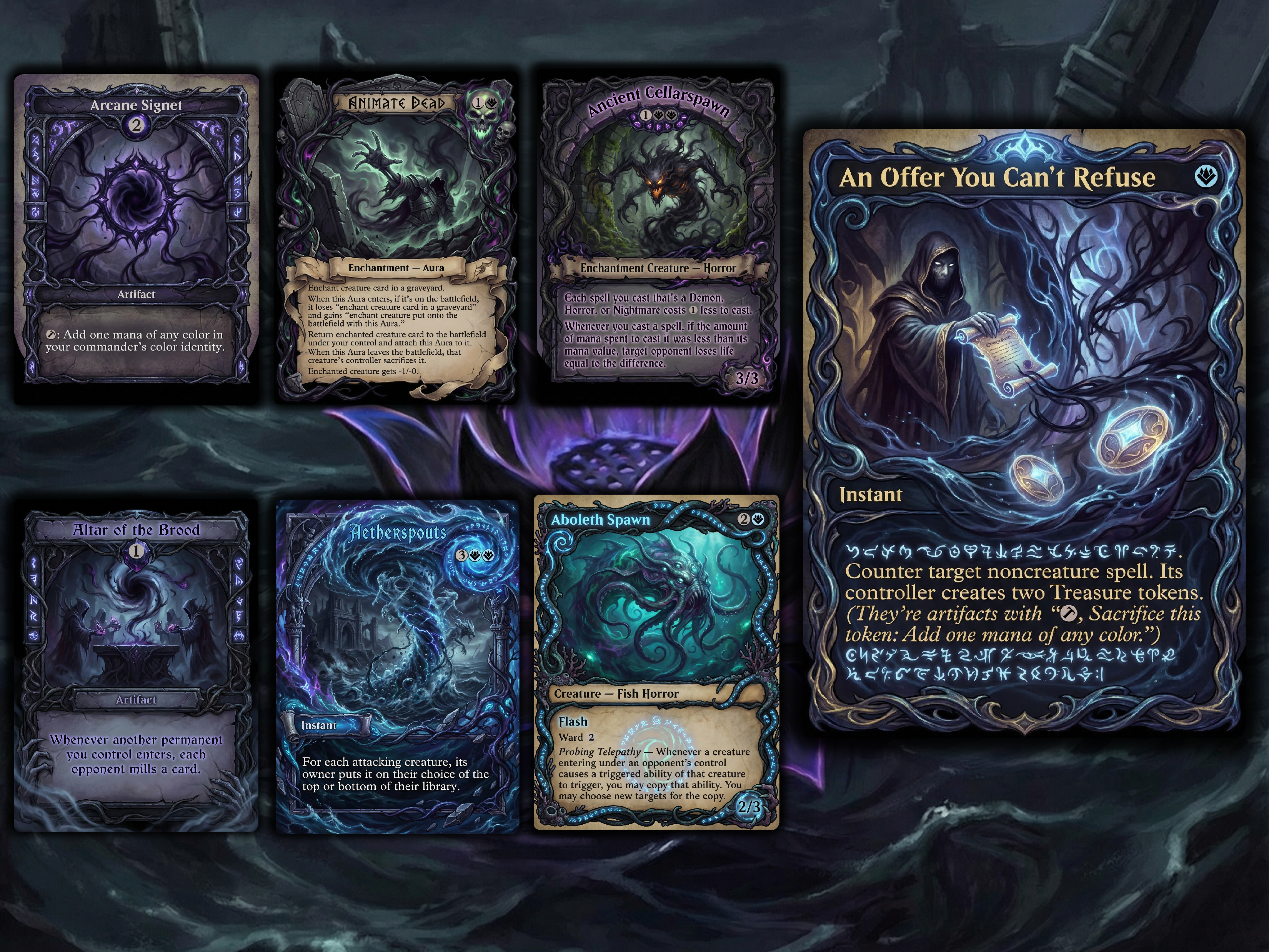 Captain N'ghathrod Horror Tribal Commander Proxy Deck