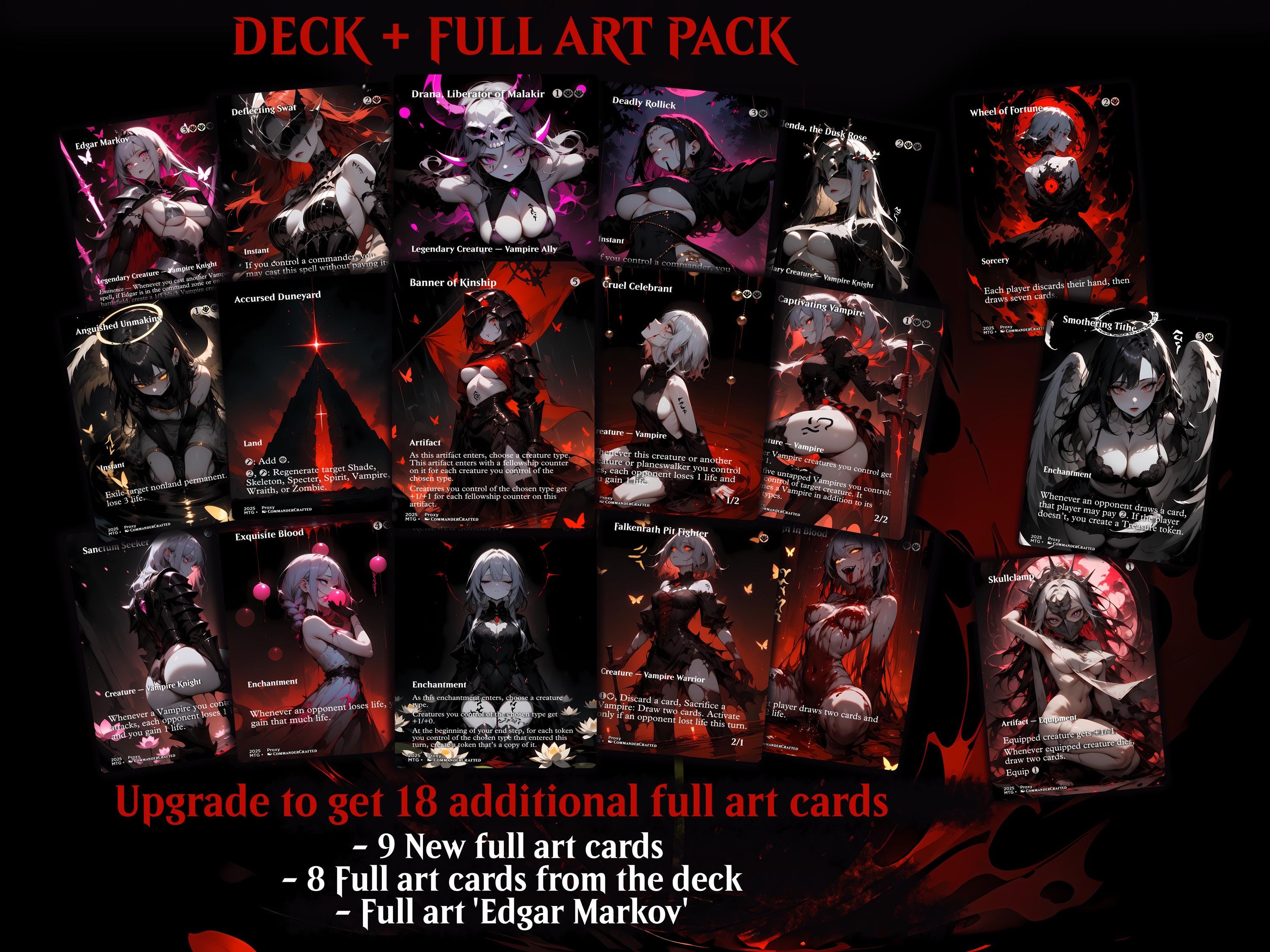 Vampire Tribal Commander Deck Edgar Markov Complete EDH Proxy Deck