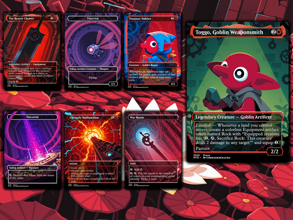 Goblin Artifact Commander Deck: Krenko Baron of Tin Street EDH Proxy Deck