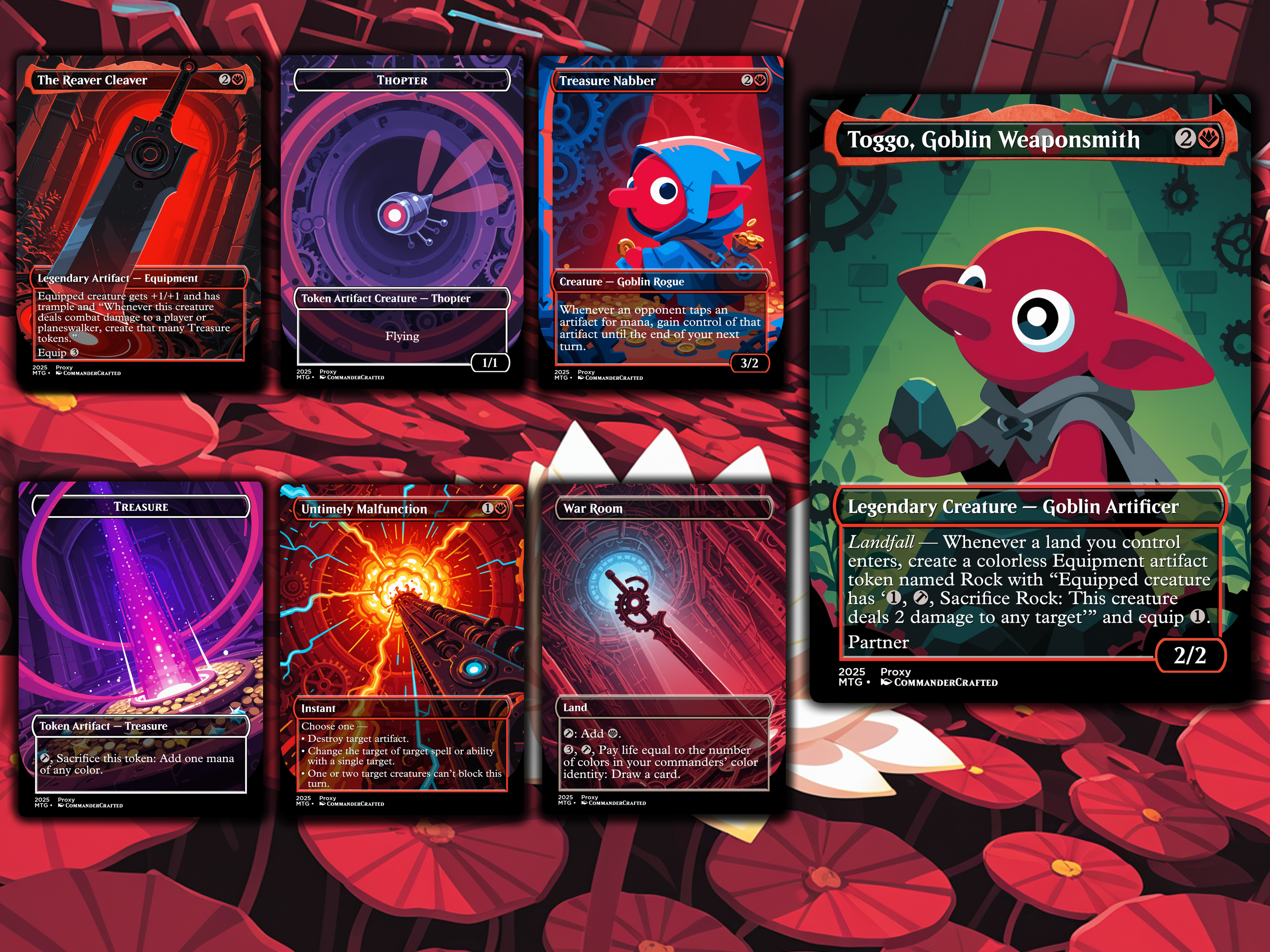 Goblin Artifact Commander Deck: Krenko Baron of Tin Street EDH Proxy Deck