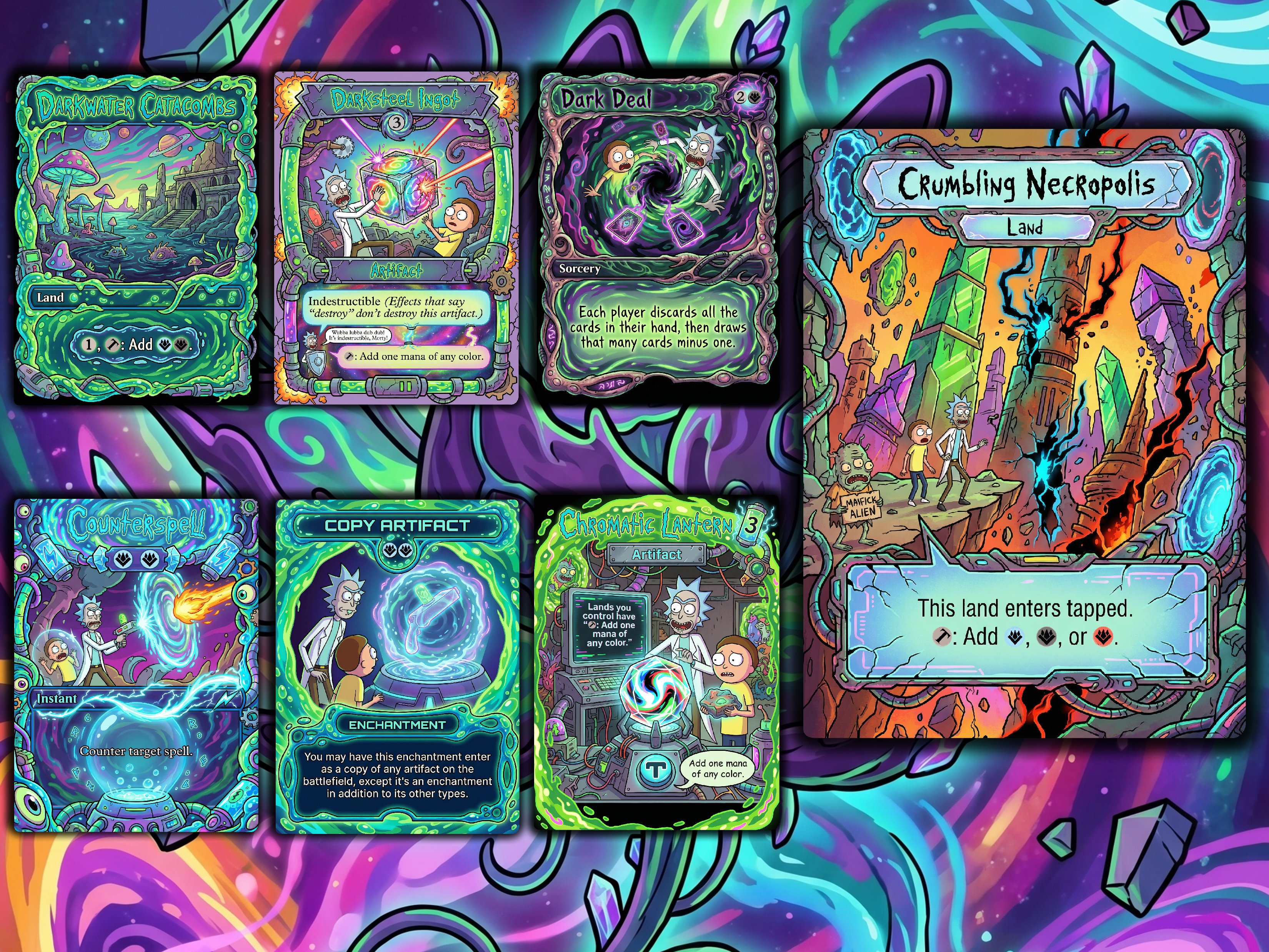 Nekusar, the Mindrazer Rick and Morty Commander Proxy Deck