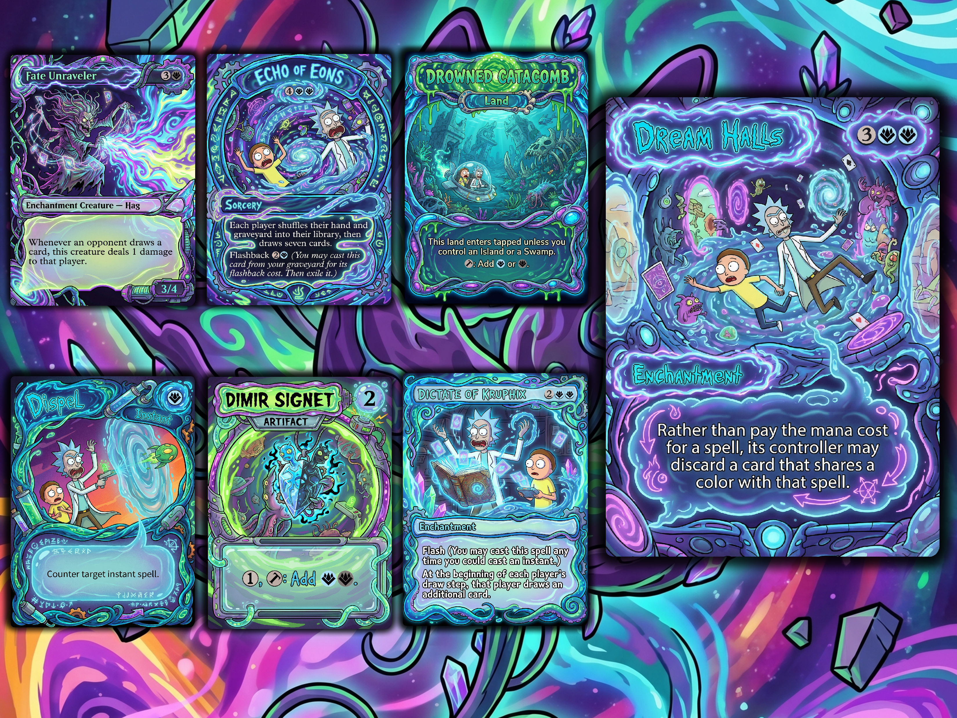 Nekusar, the Mindrazer Rick and Morty Commander Proxy Deck