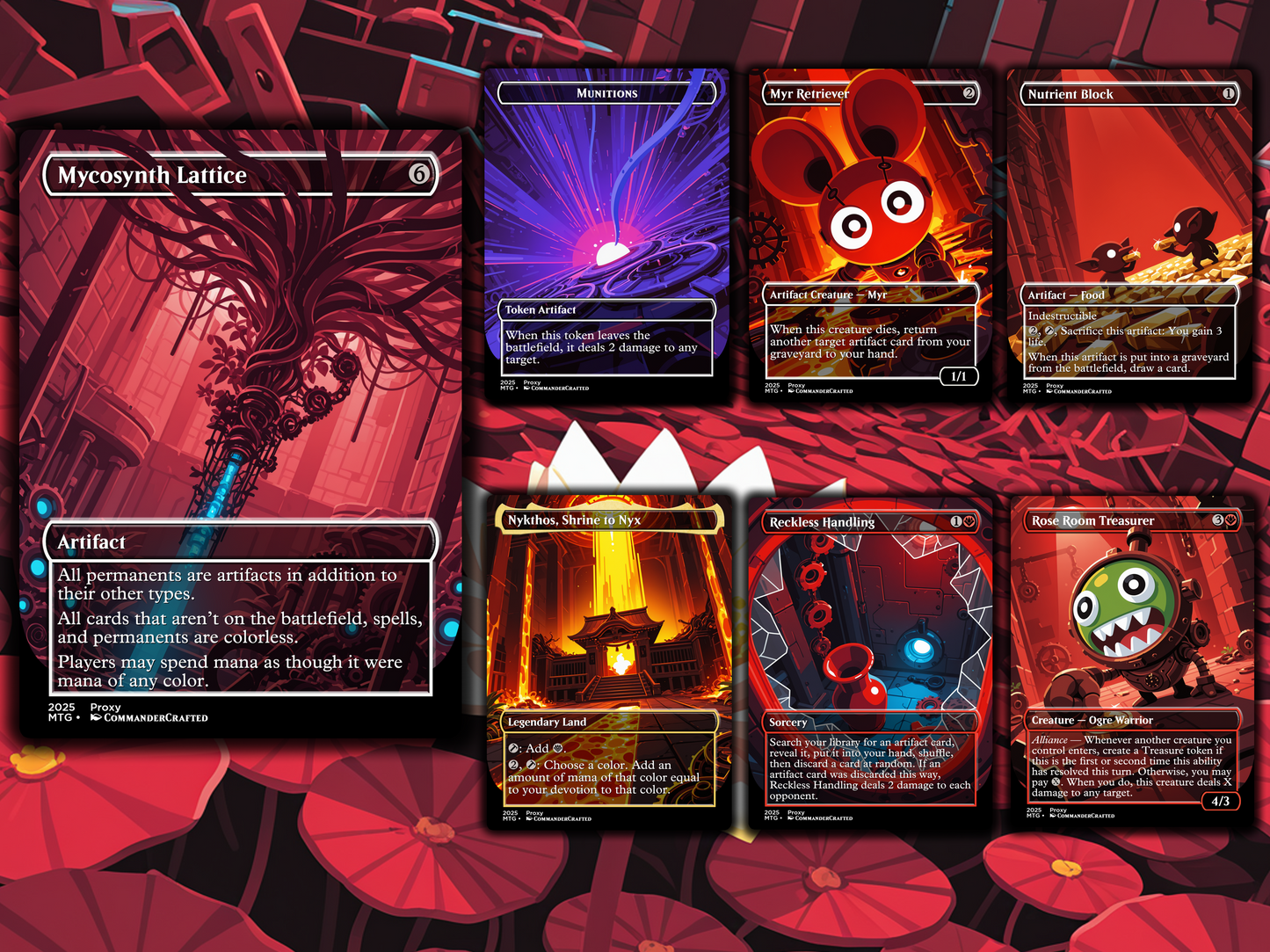 Goblin Artifact Commander Deck: Krenko Baron of Tin Street EDH Proxy Deck