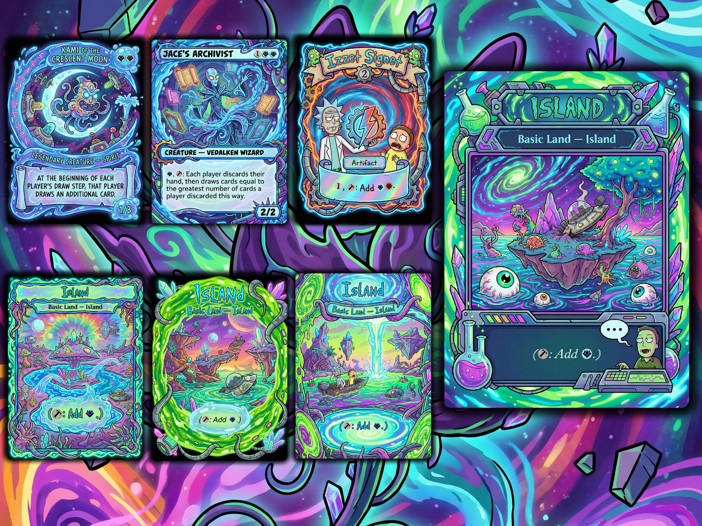 Nekusar, the Mindrazer Rick and Morty Commander Proxy Deck