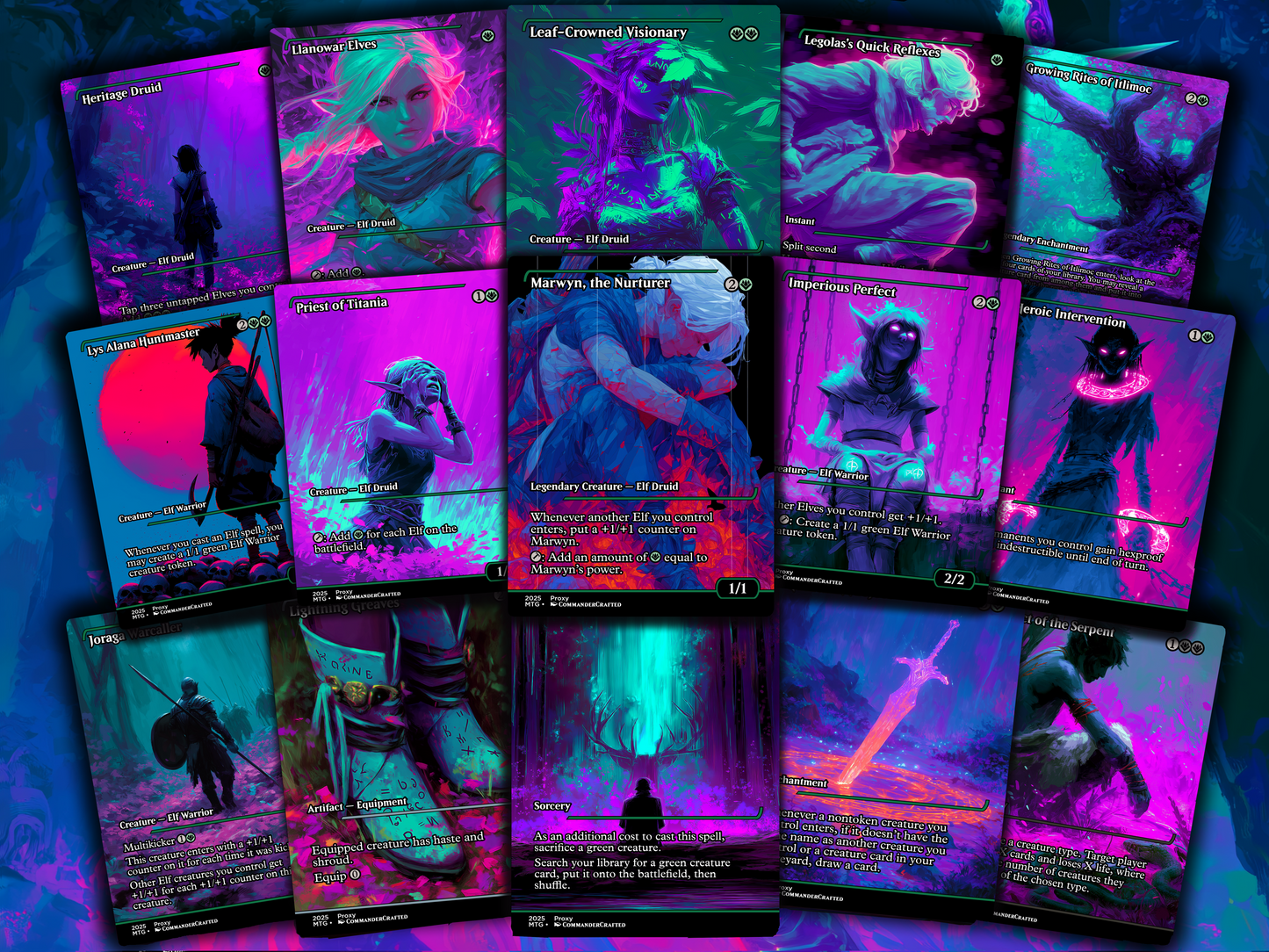 Lathril Elf Tribal Commander Proxy Deck