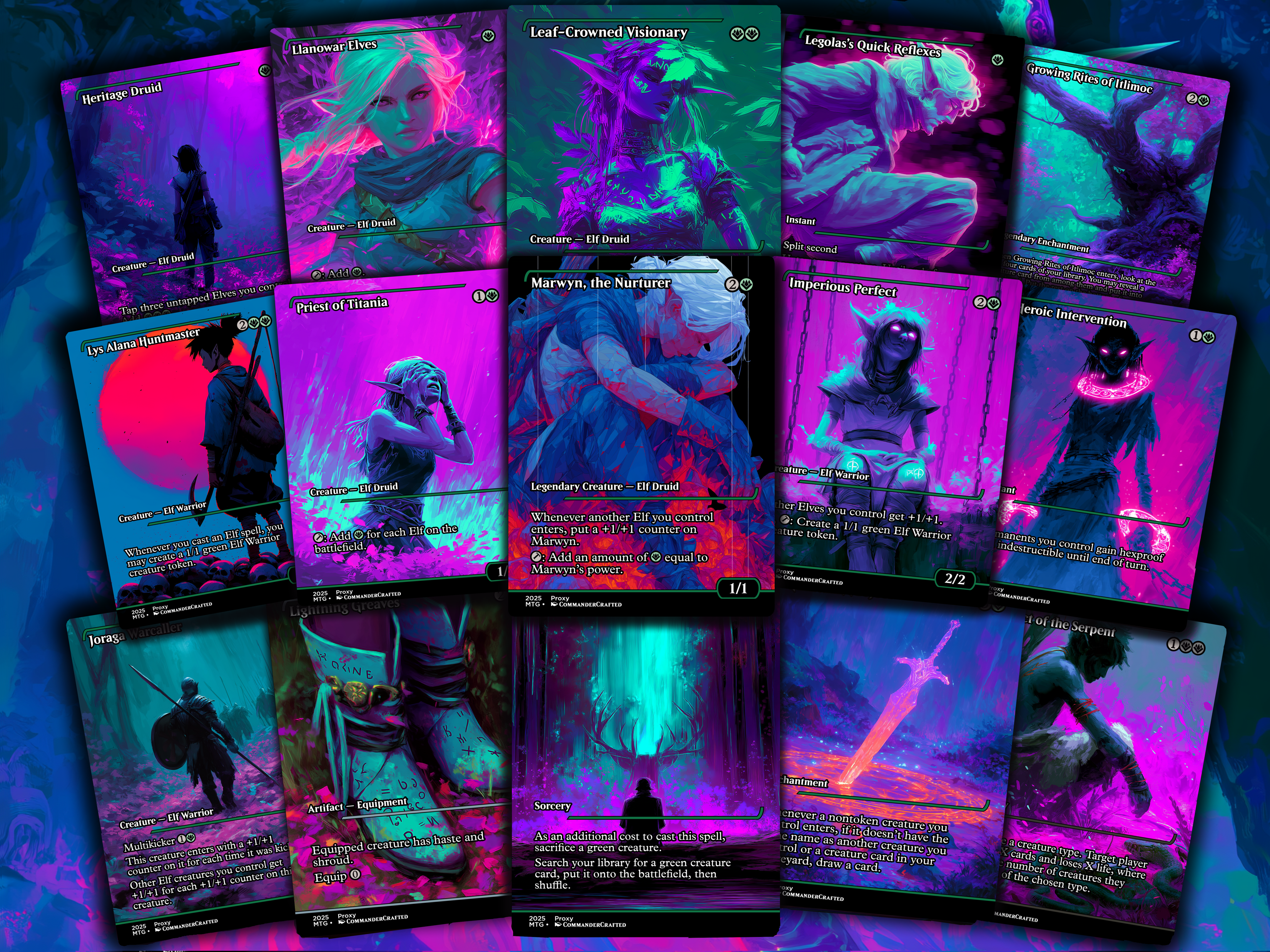 Lathril Elf Tribal Commander Proxy Deck