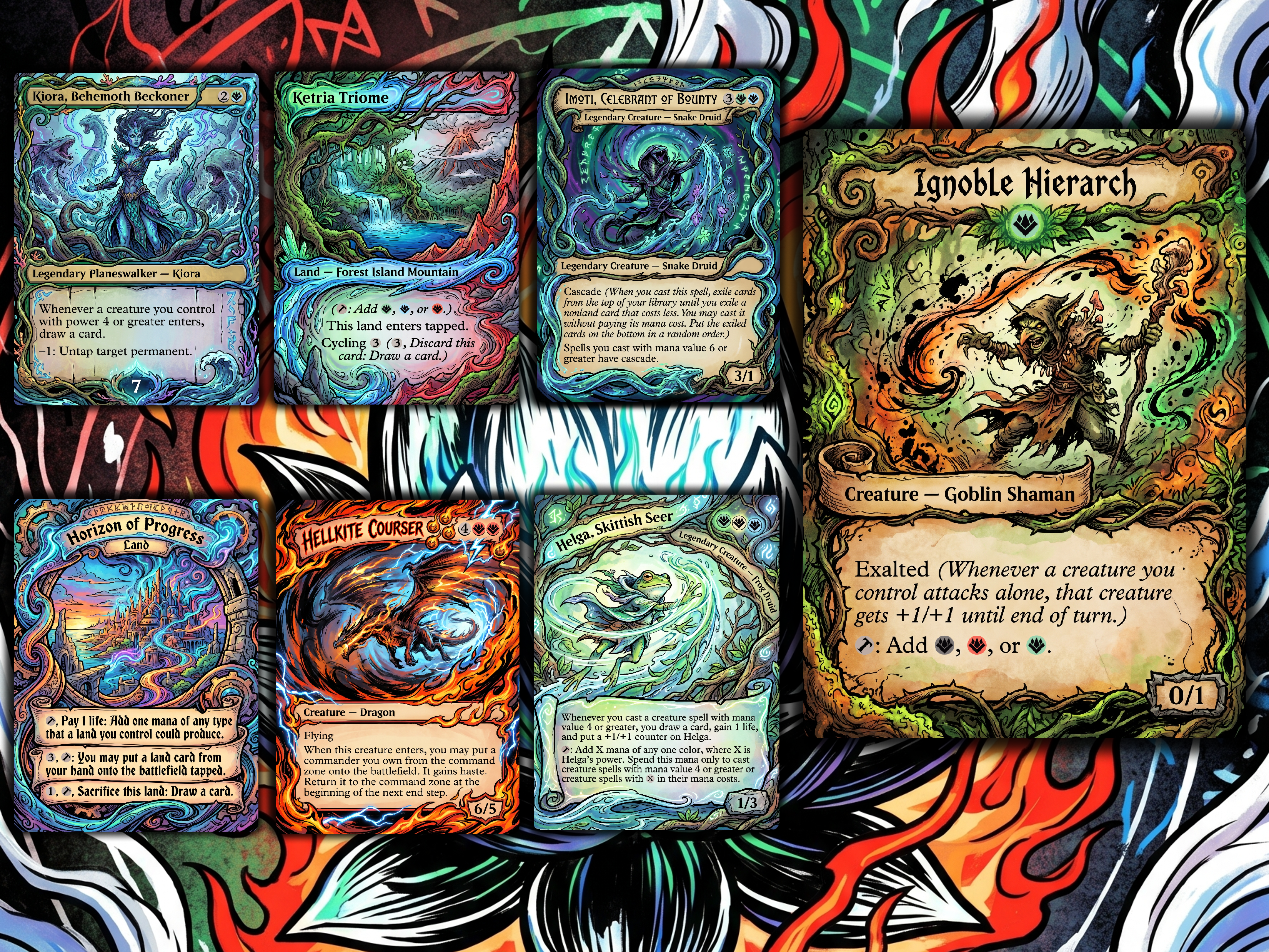 Dragon Tribal Ur-Dragon Proxy Commander Deck