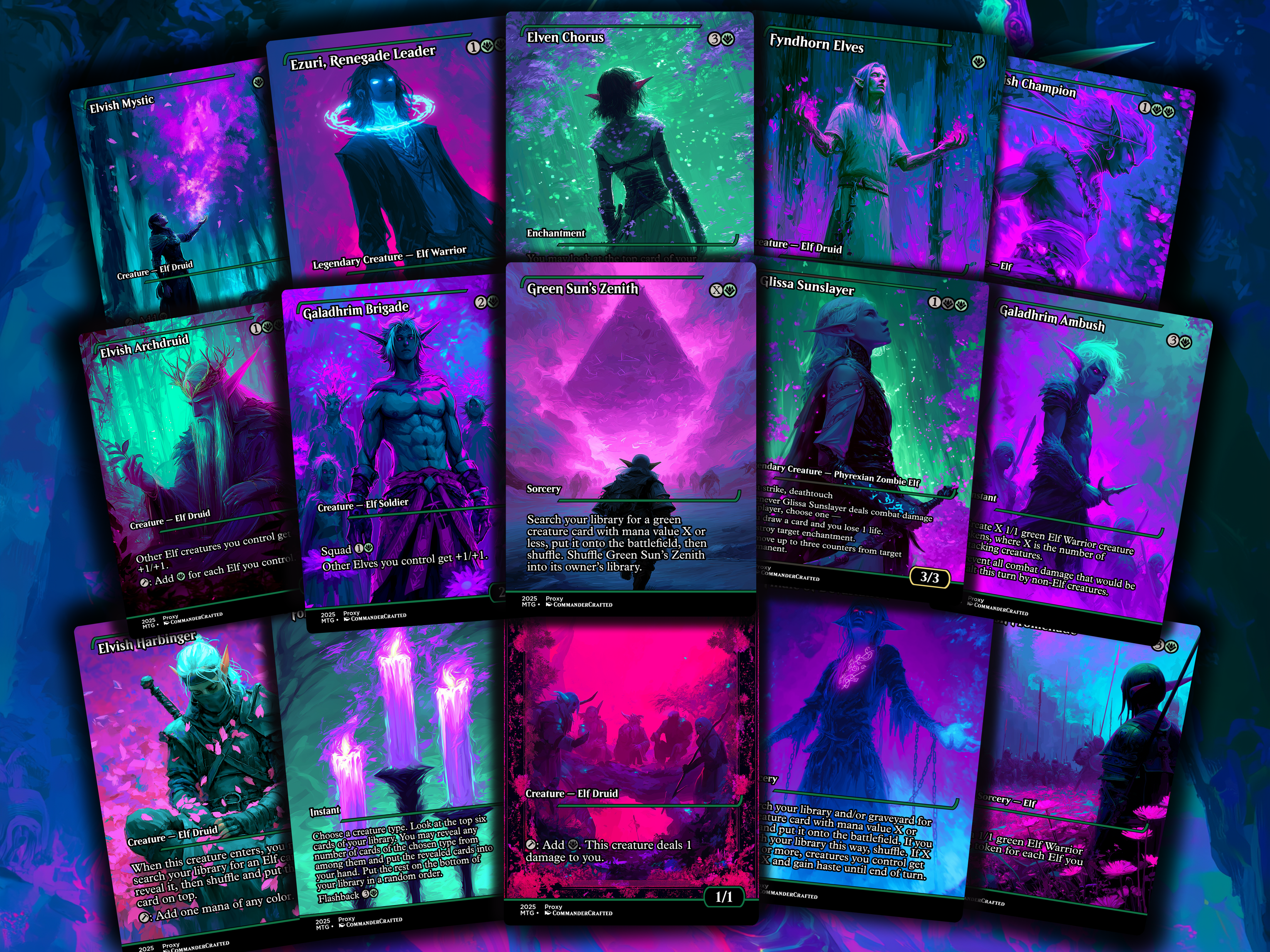 Lathril Elf Tribal Commander Proxy Deck