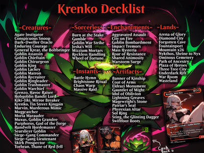 Krenko Mob Boss Goblin Tribal Commander Deck