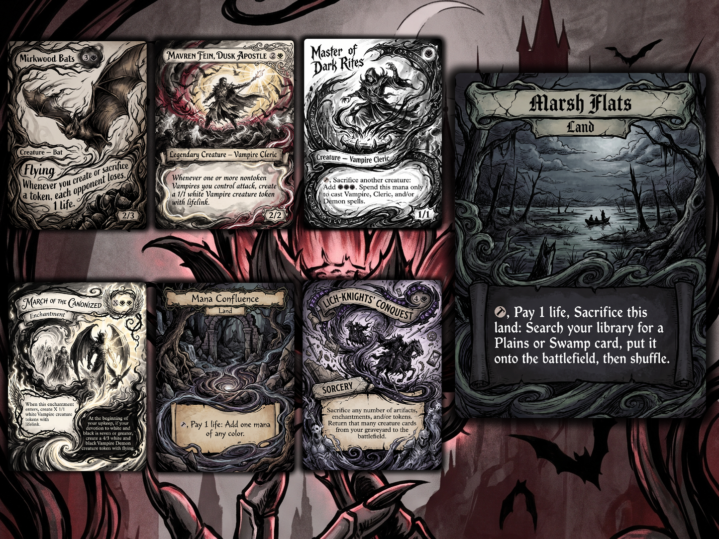 Vampire Tribal Clavileño Proxy Commander Deck