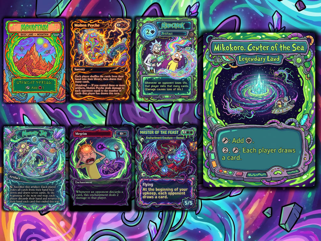 Nekusar, the Mindrazer Rick and Morty Commander Proxy Deck