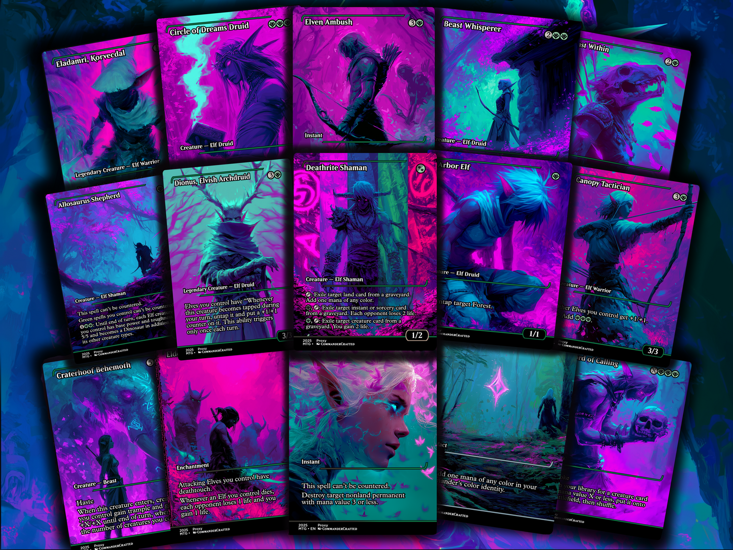 Lathril Elf Tribal Commander Proxy Deck