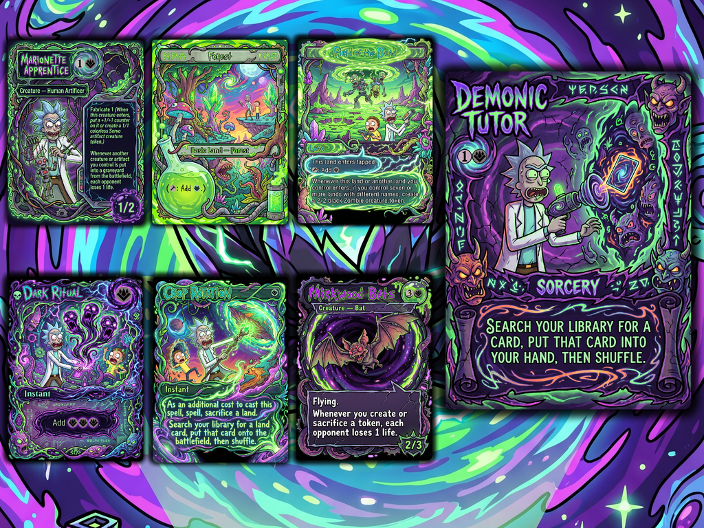 Chatterfang Squirrel Tribal Rick and Morty Commander Proxy Deck