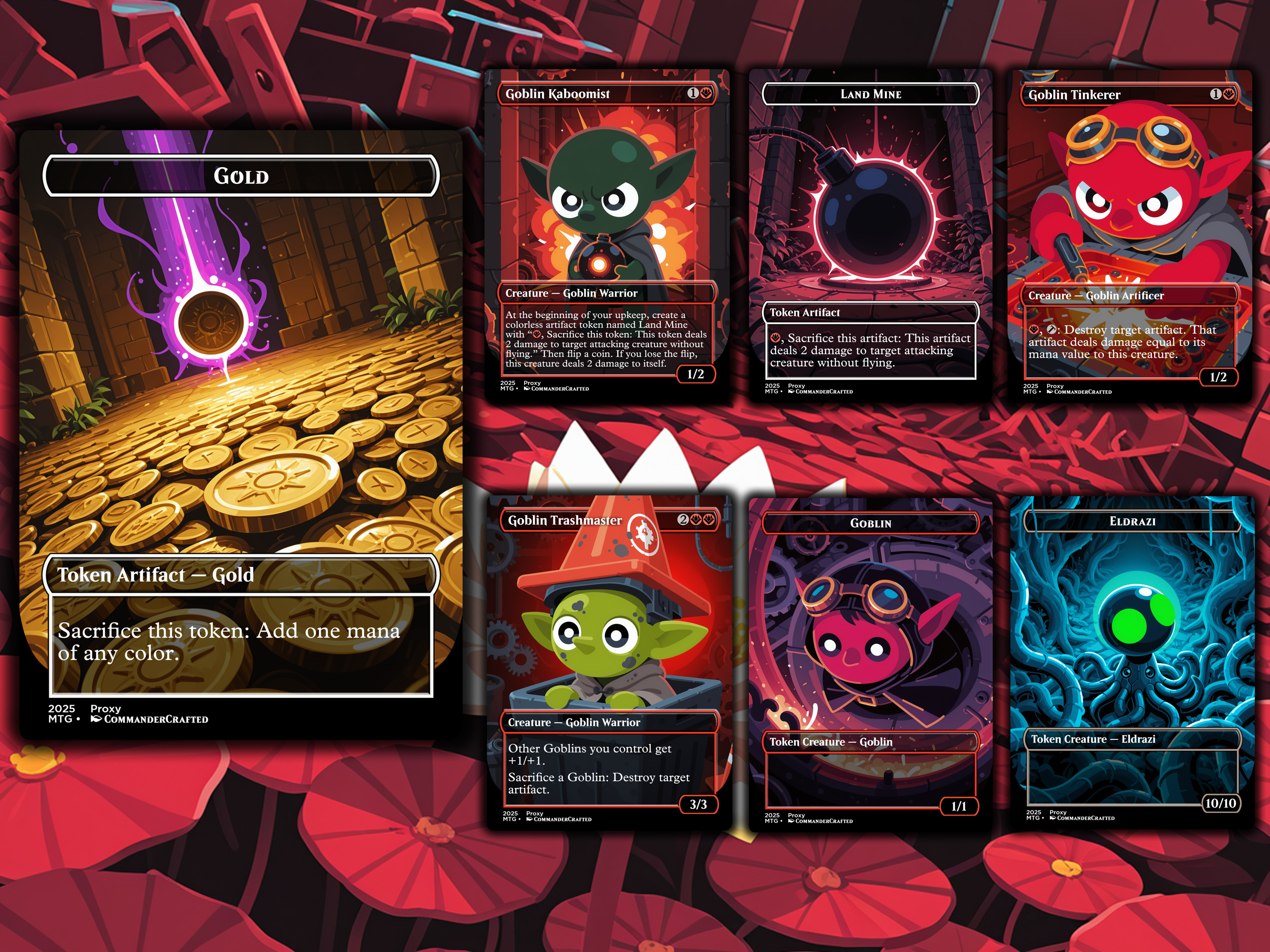 Goblin Artifact Commander Deck: Krenko Baron of Tin Street EDH Proxy Deck