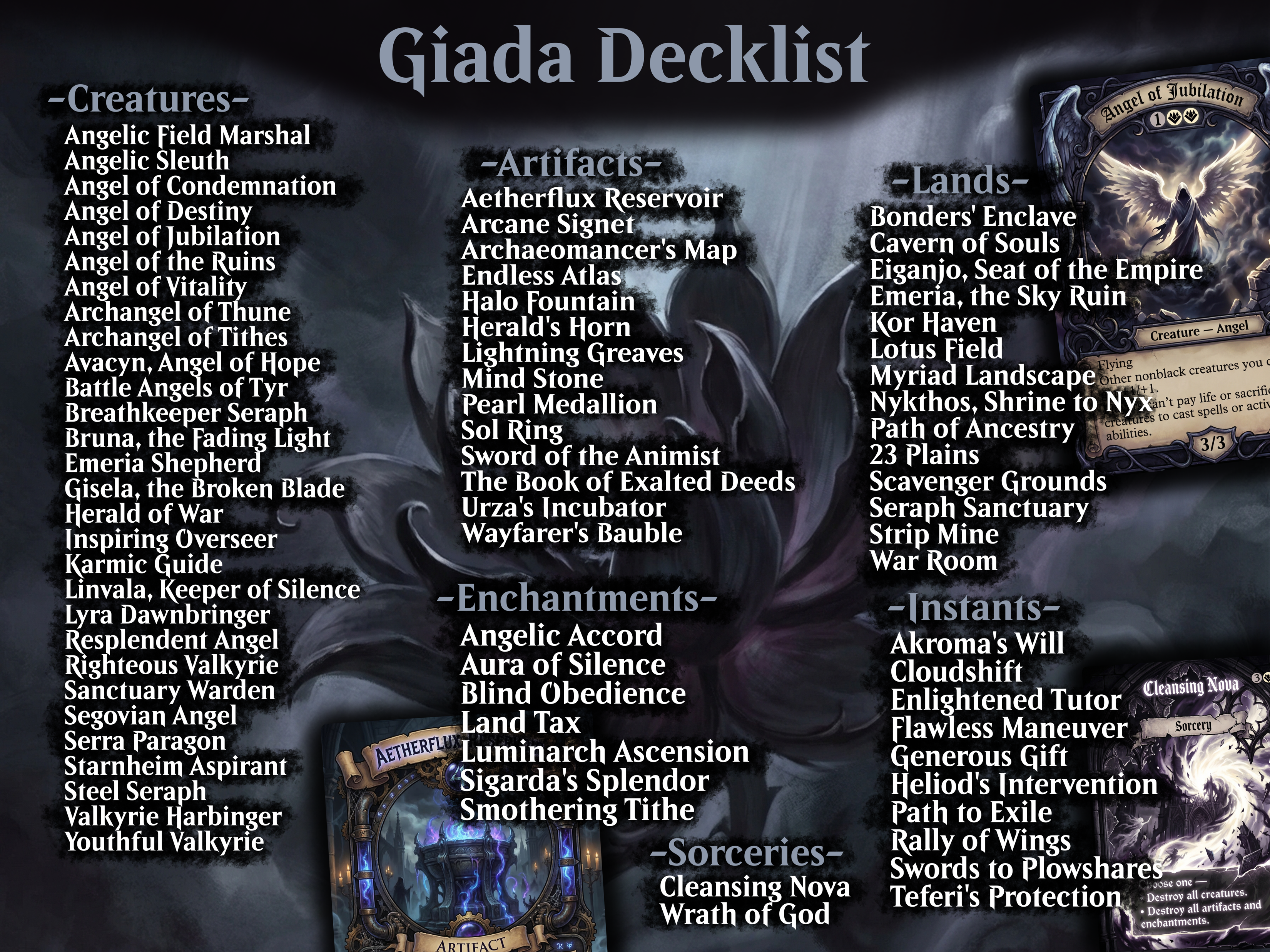 Giada Angel Tribal Commander Proxy Deck
