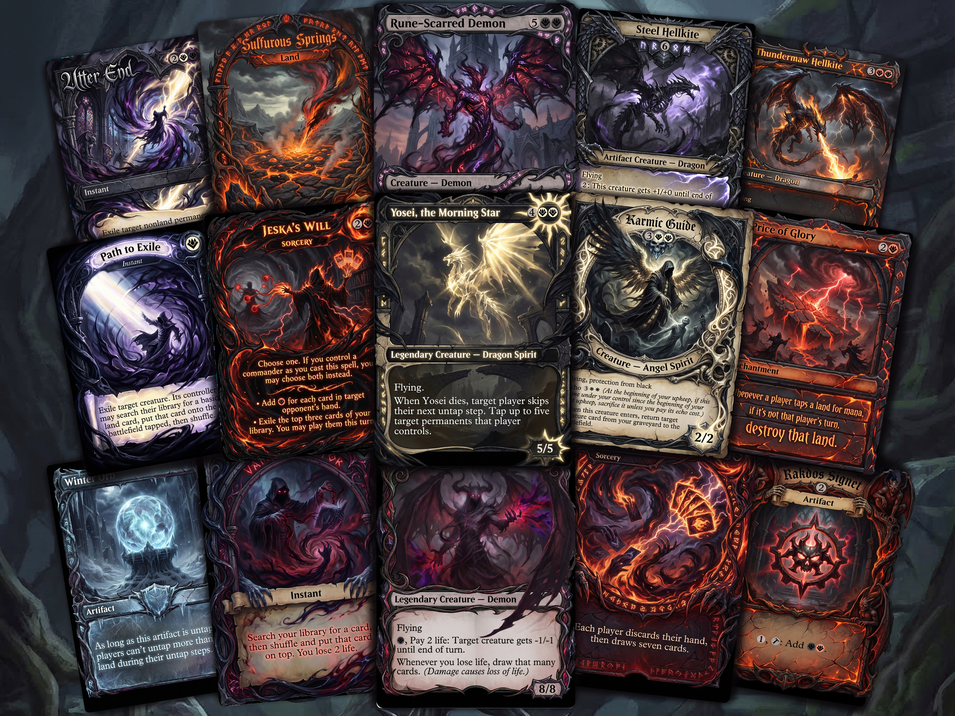 Kaalia Angel Demon Dragon Tribal Commander Proxy Deck