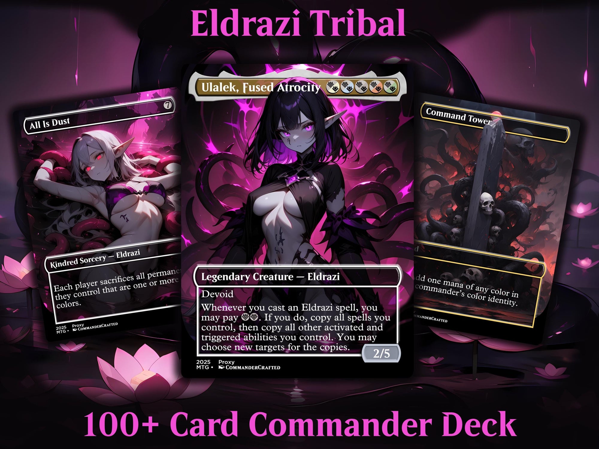 Eldrazi Tribal Commander Deck Ulalek, Fused Atrocity Complete EDH Proxy Deck
