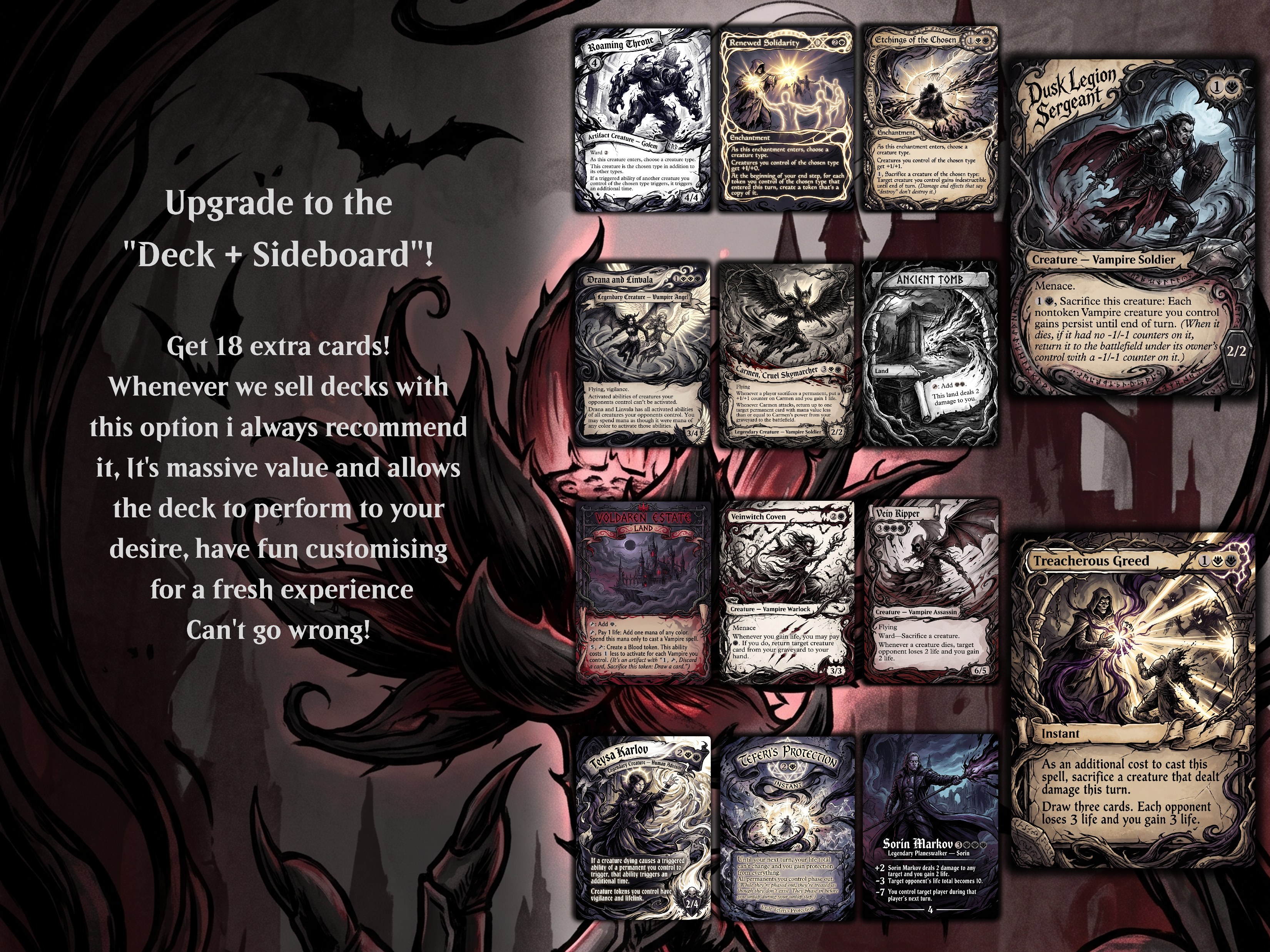 Vampire Tribal Clavileño Proxy Commander Deck