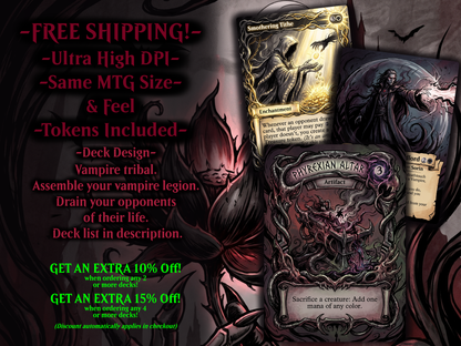 Vampire Tribal Clavileño Proxy Commander Deck