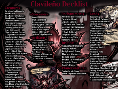 Vampire Tribal Clavileño Proxy Commander Deck