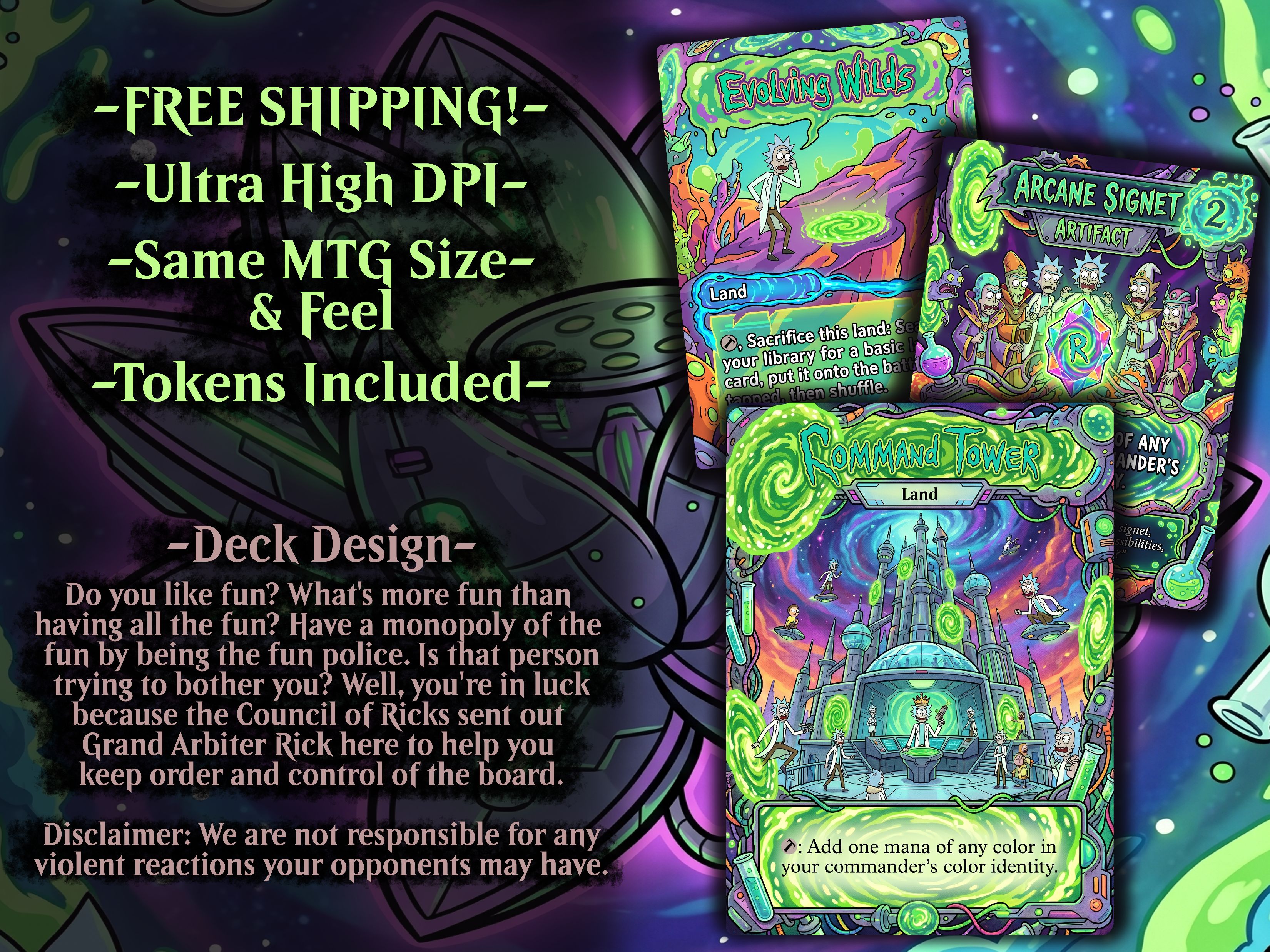 Grand Arbiter Rick and Morty Commander Proxy Deck