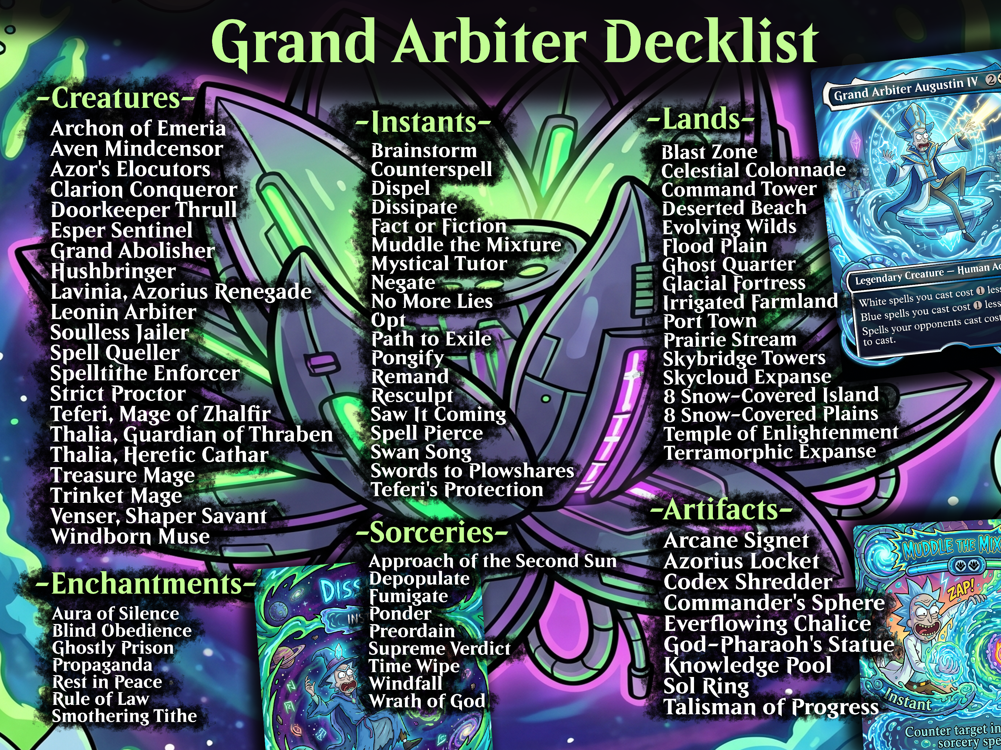 Grand Arbiter Rick and Morty Commander Proxy Deck