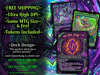 Chatterfang Squirrel Tribal Rick and Morty Commander Proxy Deck