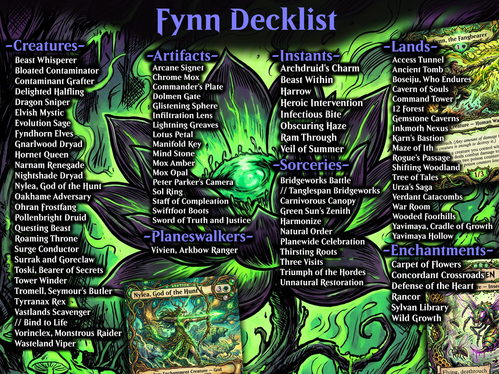 Deathtouch Tribal Fynn, the Fangbearer Commander Proxy Deck