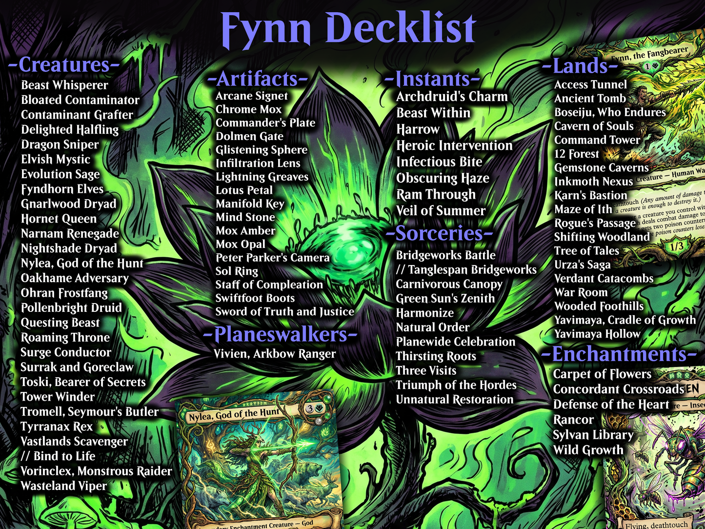 Deathtouch Tribal Fynn, the Fangbearer Commander Proxy Deck