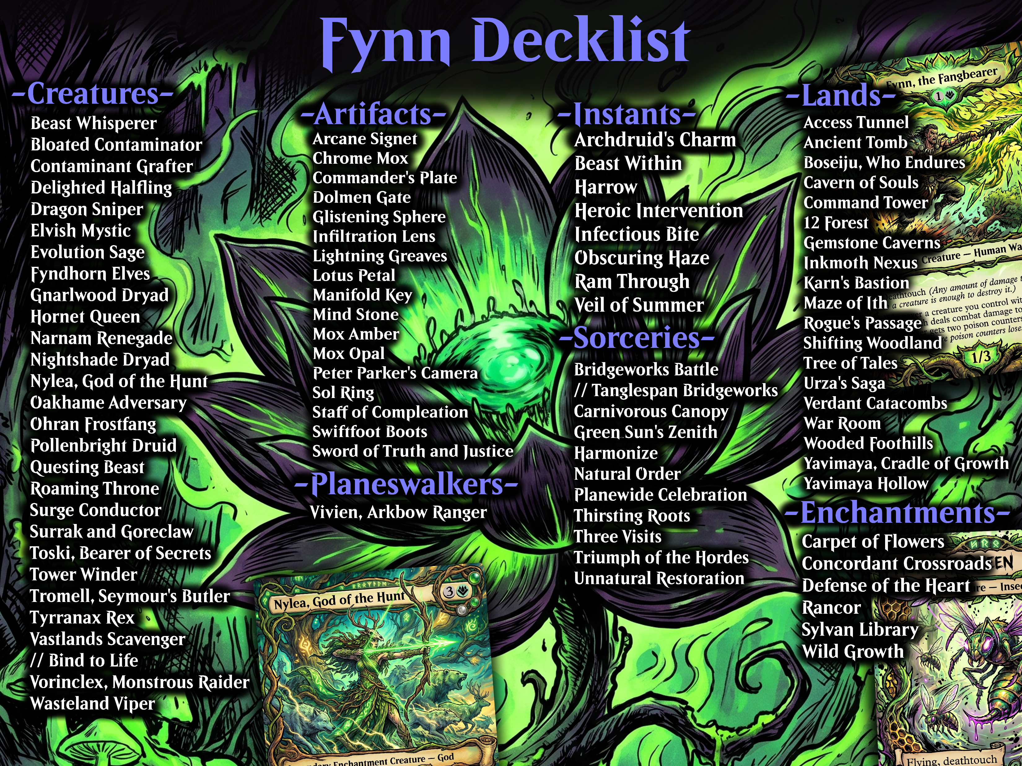 Deathtouch Tribal Fynn, the Fangbearer Commander Proxy Deck