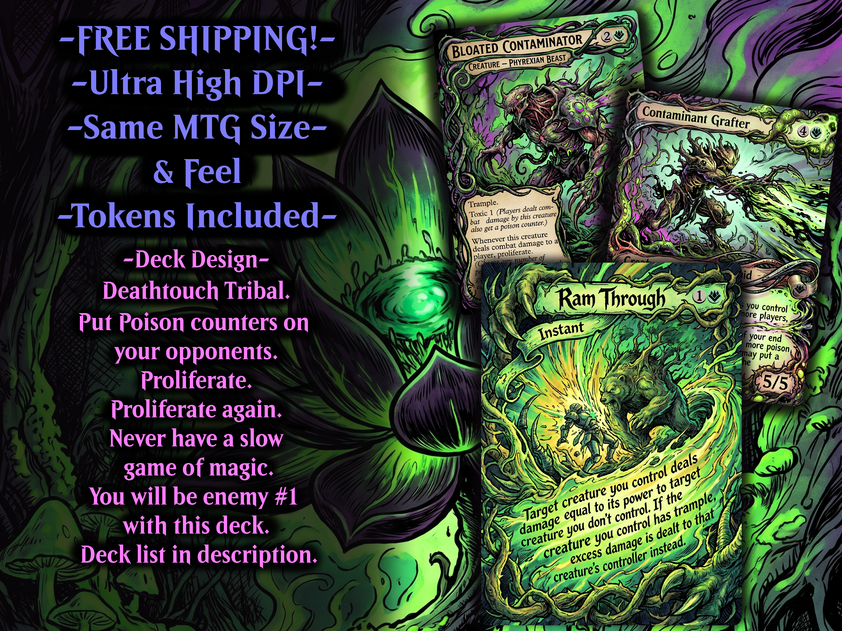 Deathtouch Tribal Fynn, the Fangbearer Commander Proxy Deck