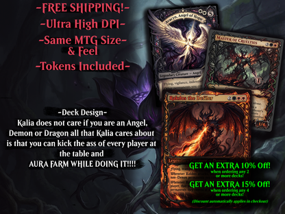Kaalia Angel Demon Dragon Tribal Commander Proxy Deck