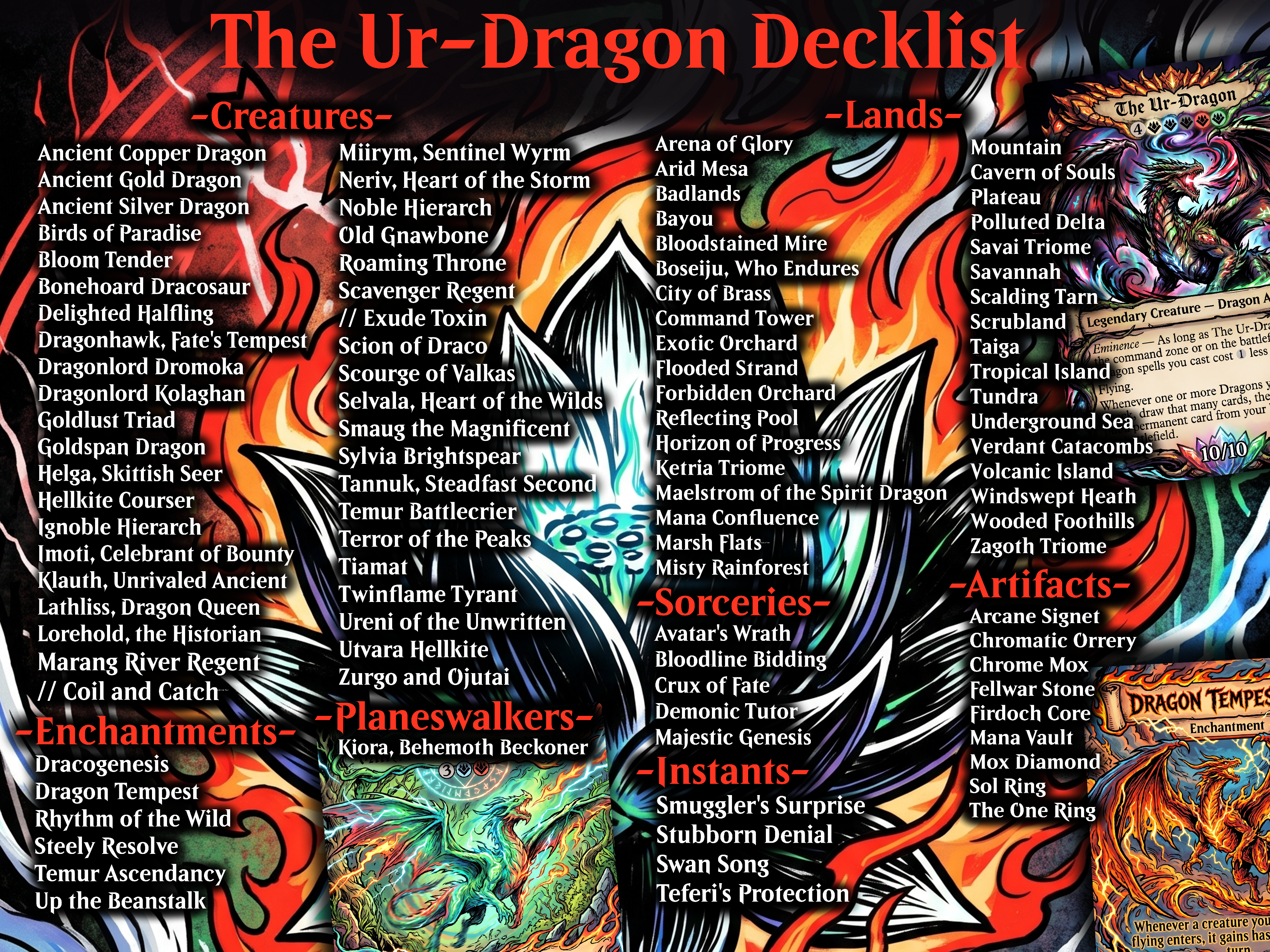 Dragon Tribal Ur-Dragon Proxy Commander Deck