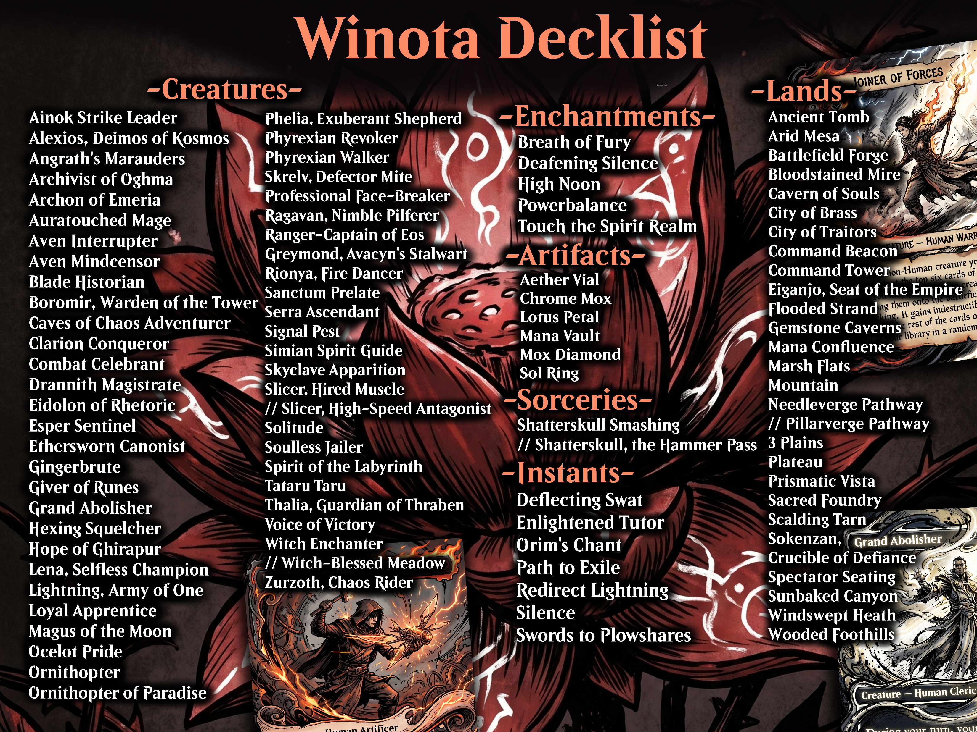 Winota, Joiner of Forces Commander Proxy Deck
