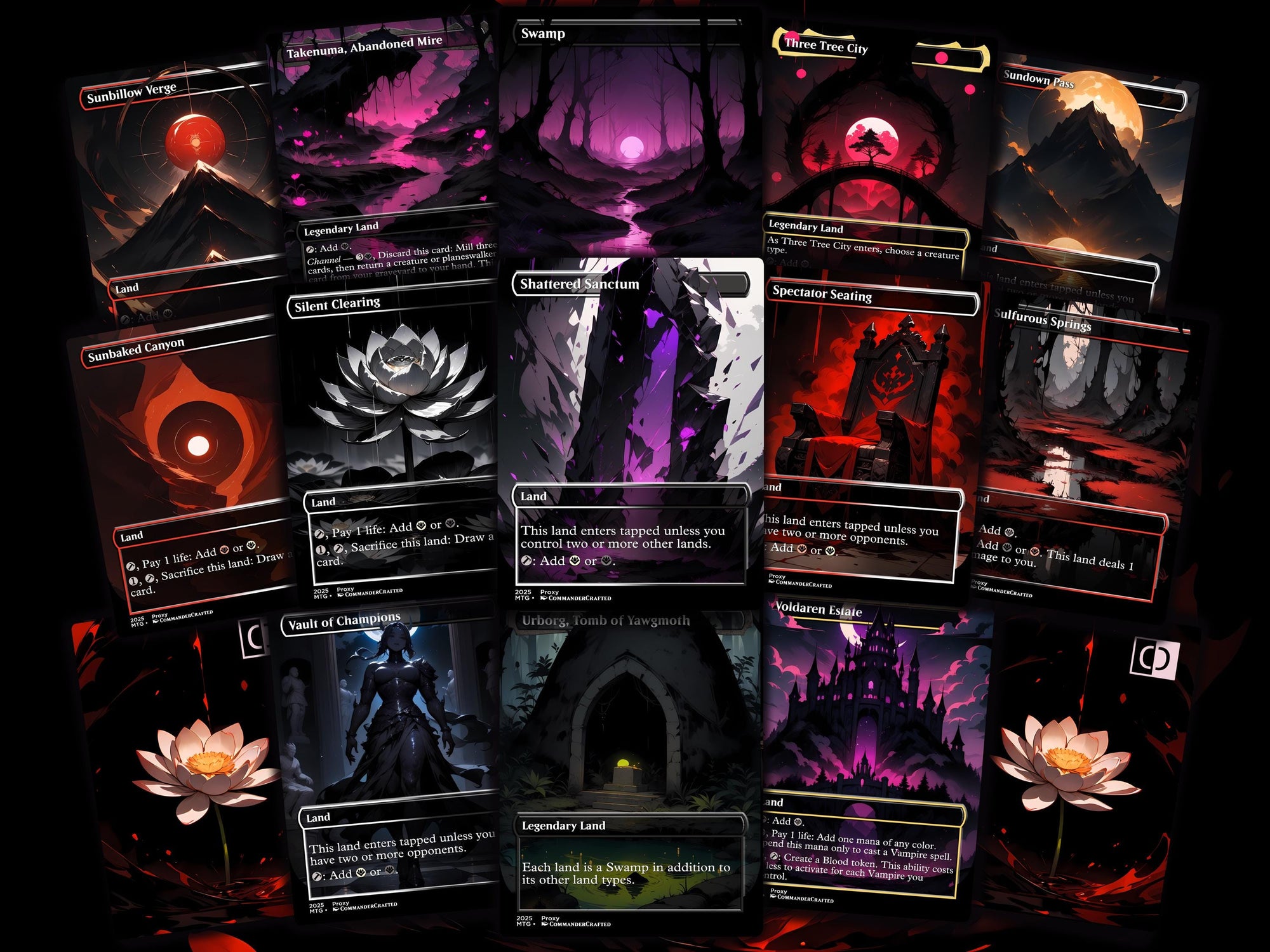 Vampire Tribal Commander Deck Edgar Markov Complete EDH Proxy Deck