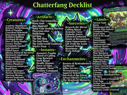 Chatterfang Squirrel Tribal Rick and Morty Commander Proxy Deck