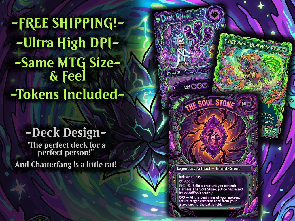 Chatterfang Squirrel Tribal Rick and Morty Commander Proxy Deck