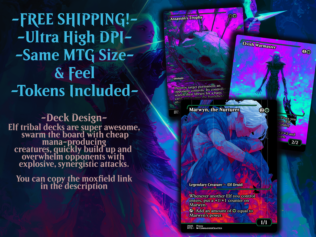 Lathril Elf Tribal Commander Proxy Deck