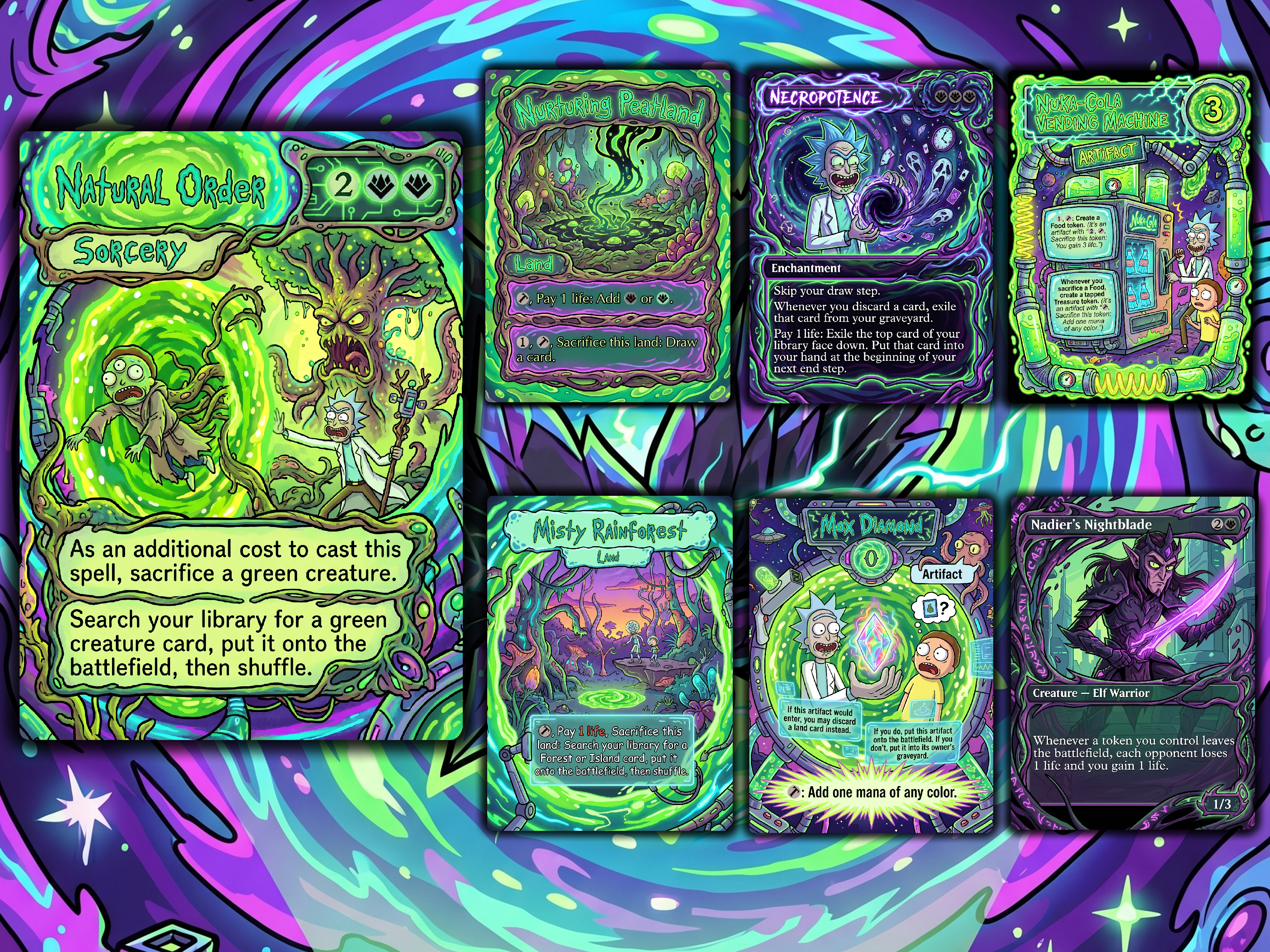 Chatterfang Squirrel Tribal Rick and Morty Commander Proxy Deck