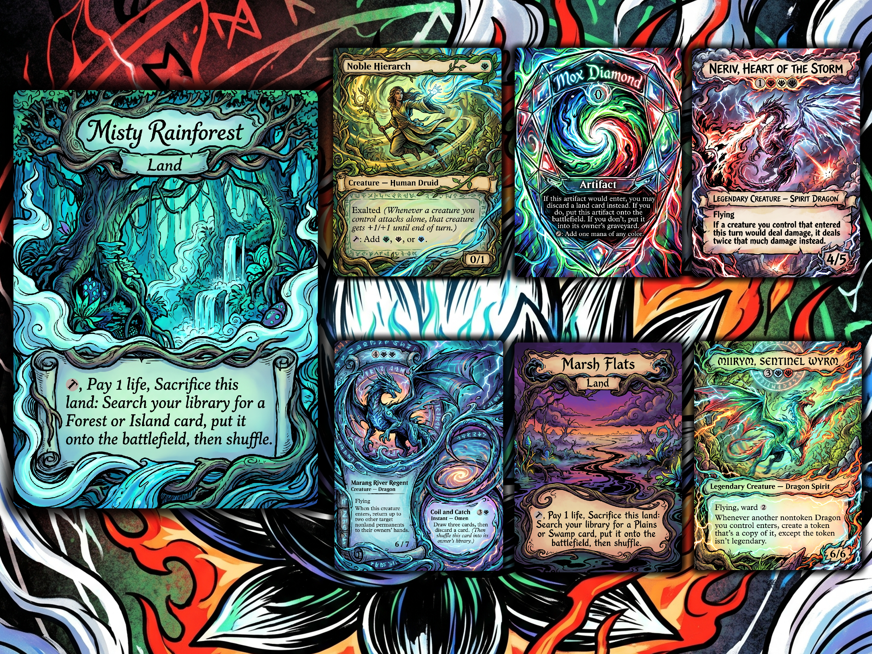 Dragon Tribal Ur-Dragon Proxy Commander Deck