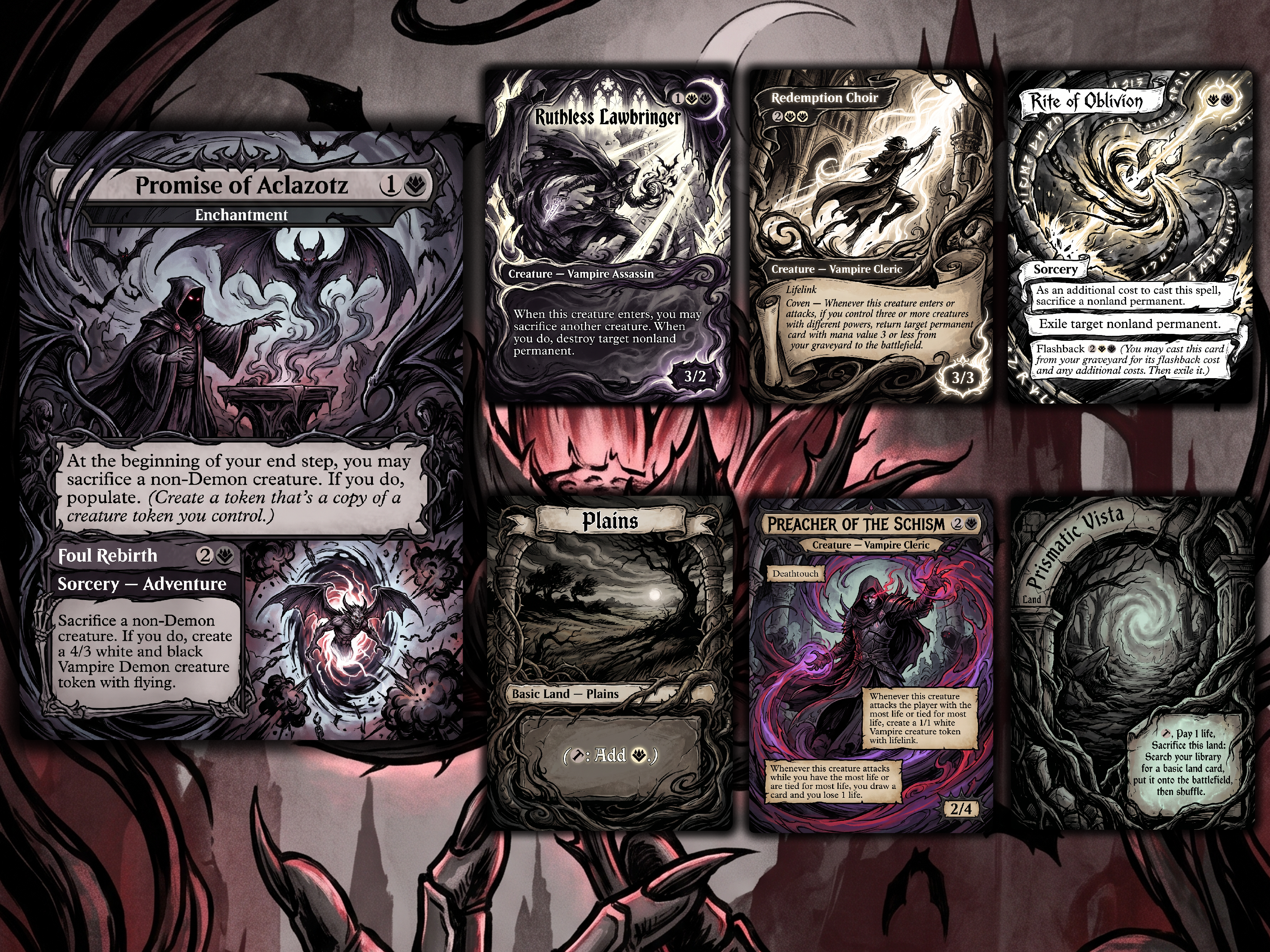 Vampire Tribal Clavileño Proxy Commander Deck