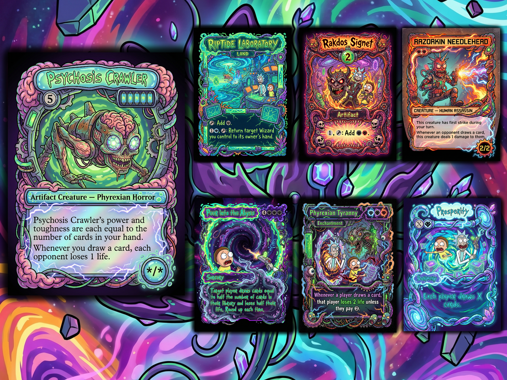 Nekusar, the Mindrazer Rick and Morty Commander Proxy Deck