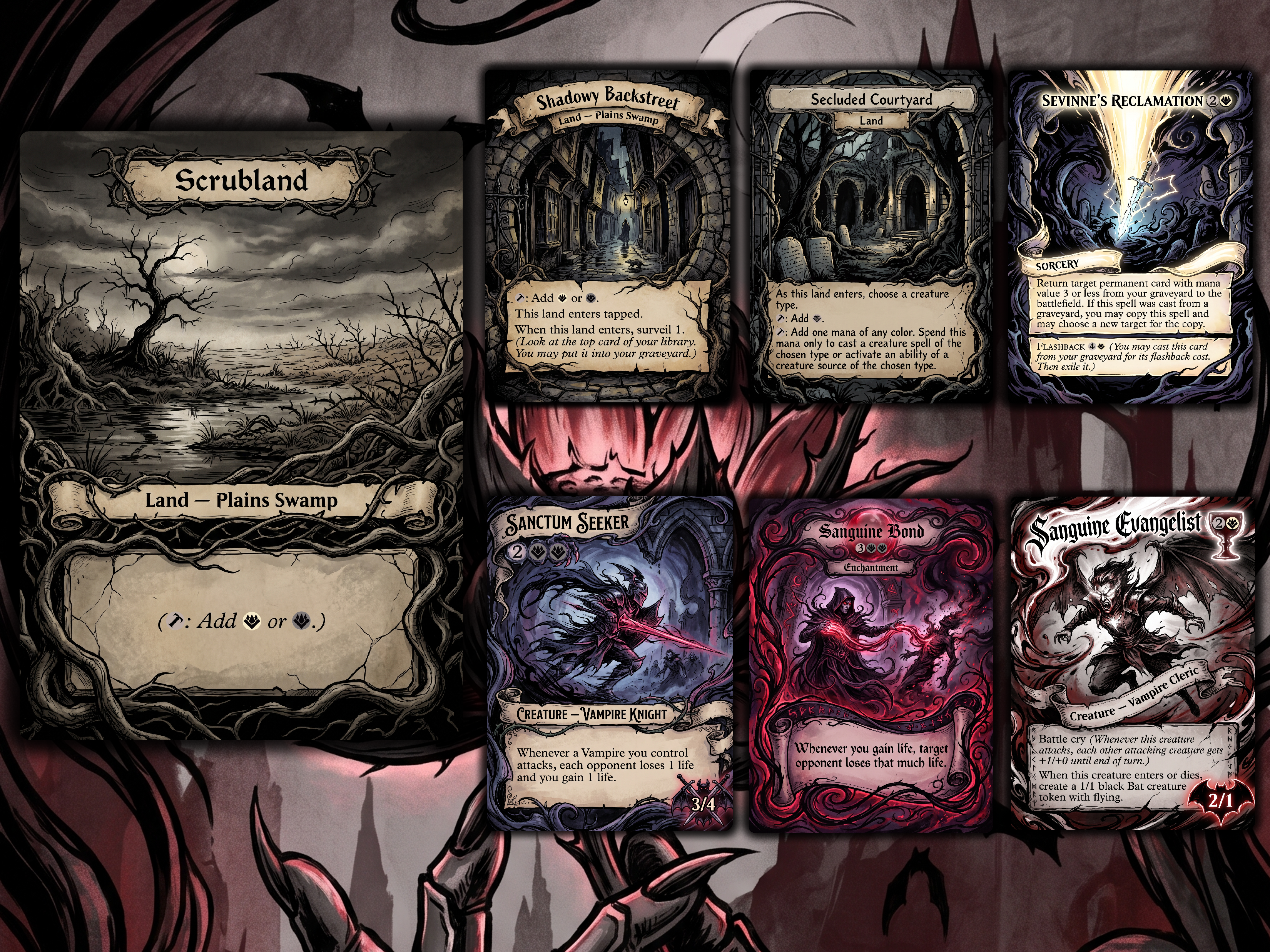 Vampire Tribal Clavileño Proxy Commander Deck